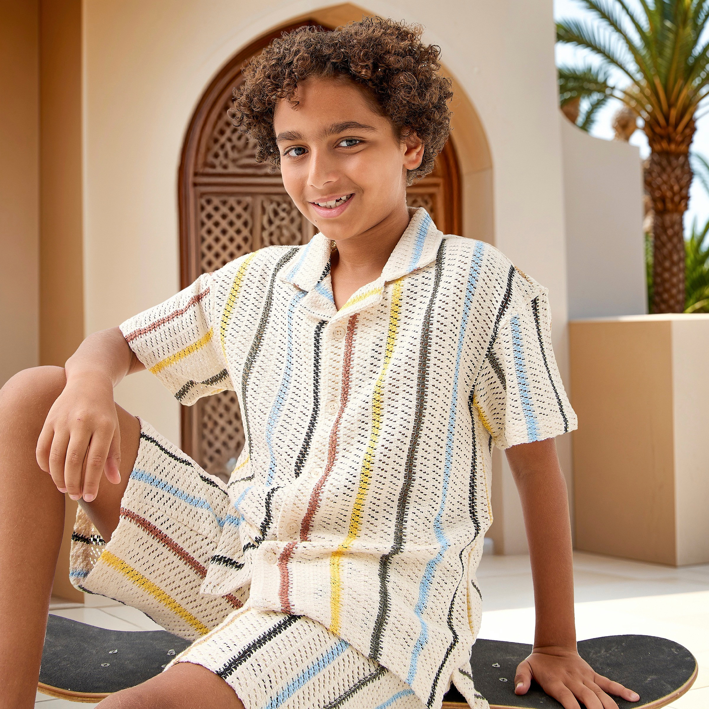 طقم شورت وقميص مخطط من جونيورز-boys-clothing-setsandcoords-image-2