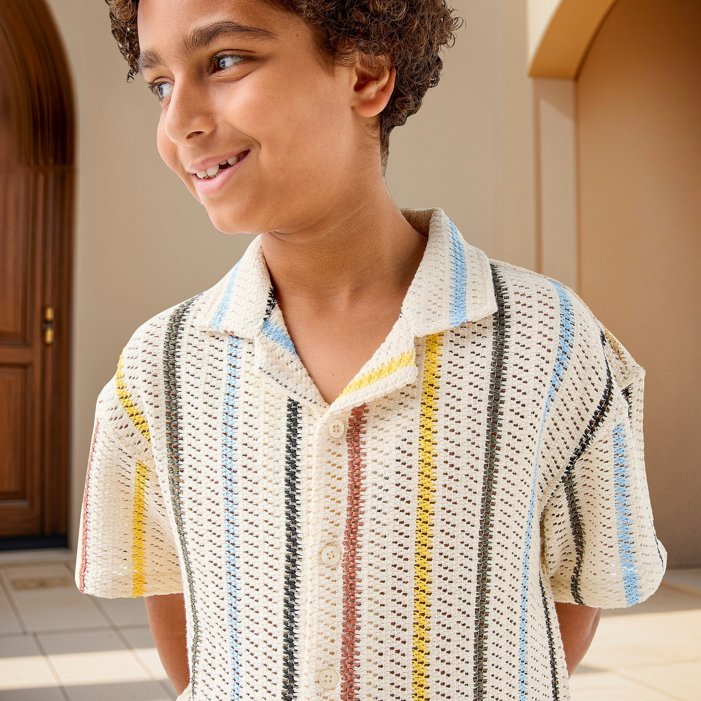 طقم شورت وقميص مخطط من جونيورز-boys-clothing-setsandcoords-image-4