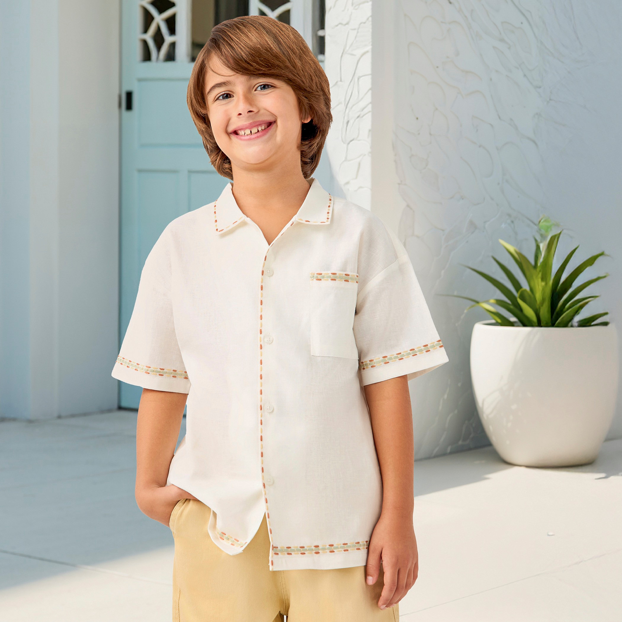طقم شورت وقميص مطرز من جونيورز-boys-clothing-setsandcoords-image-2