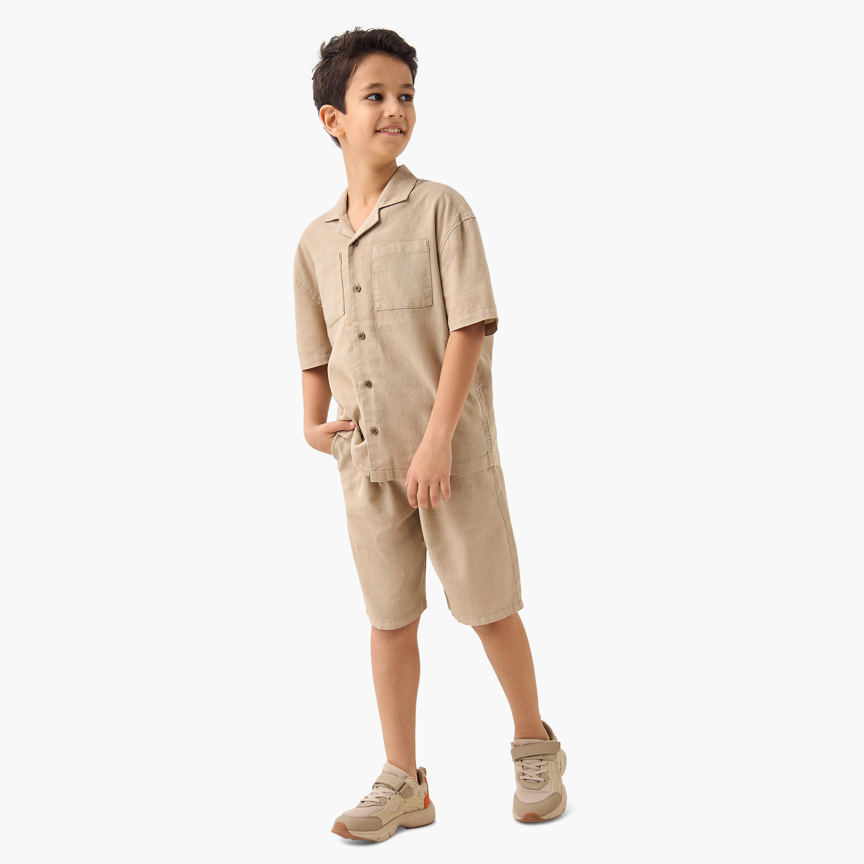طقم قميص وشورت سادة من جونيورز-boys-clothing-setsandcoords-image-1