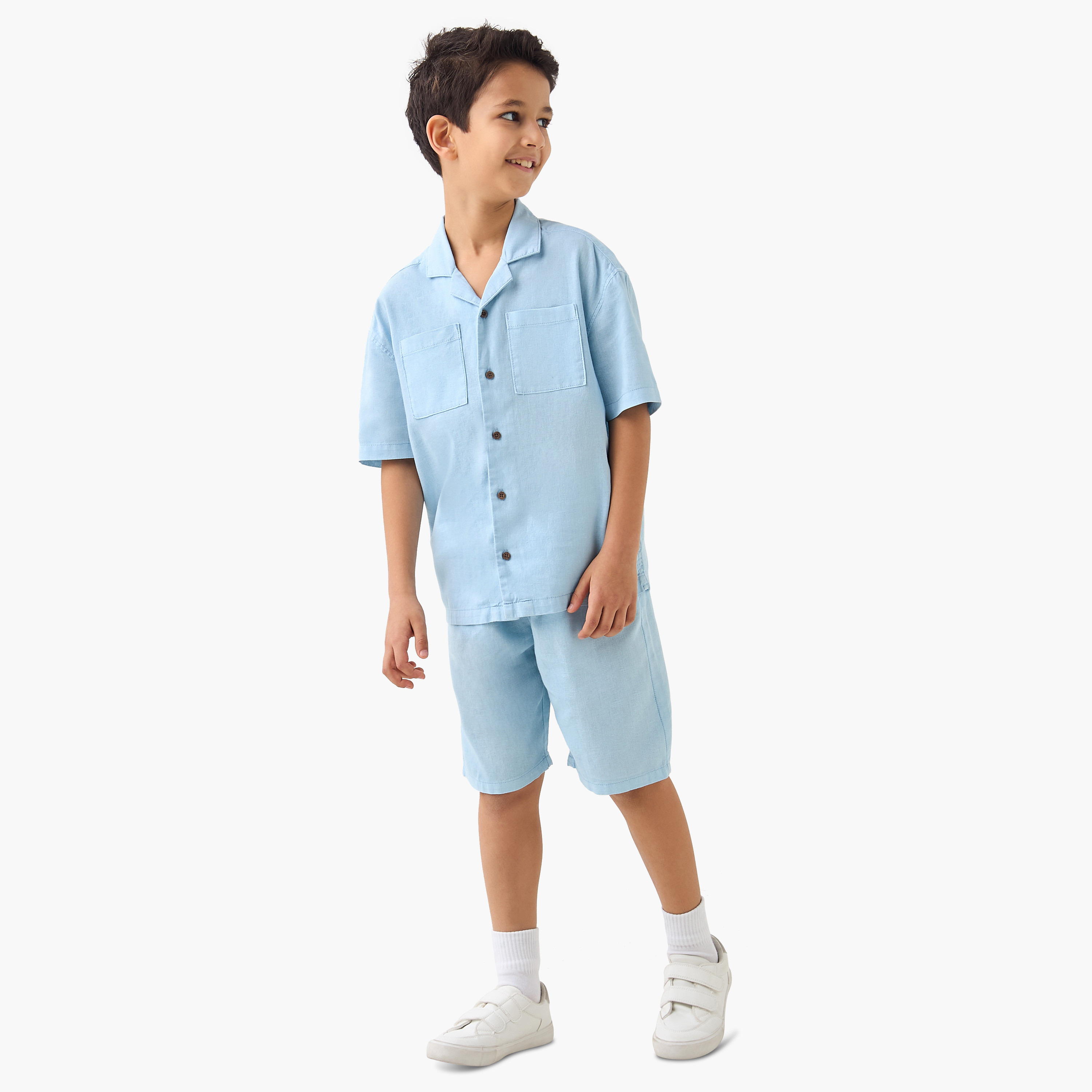 طقم قميص وشورت سادة من جونيورز-boys-clothing-setsandcoords-image-1