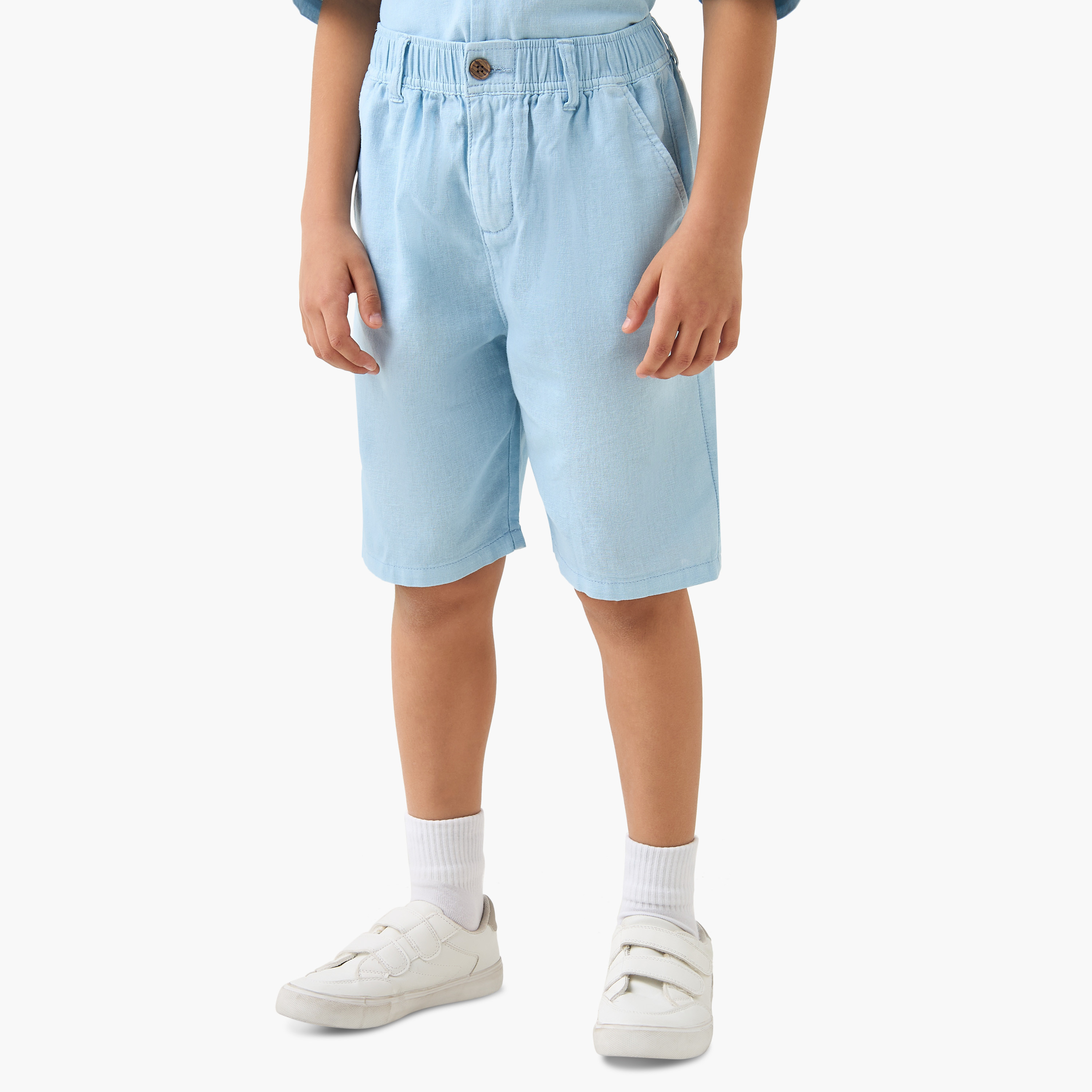 طقم قميص وشورت سادة من جونيورز-boys-clothing-setsandcoords-image-3