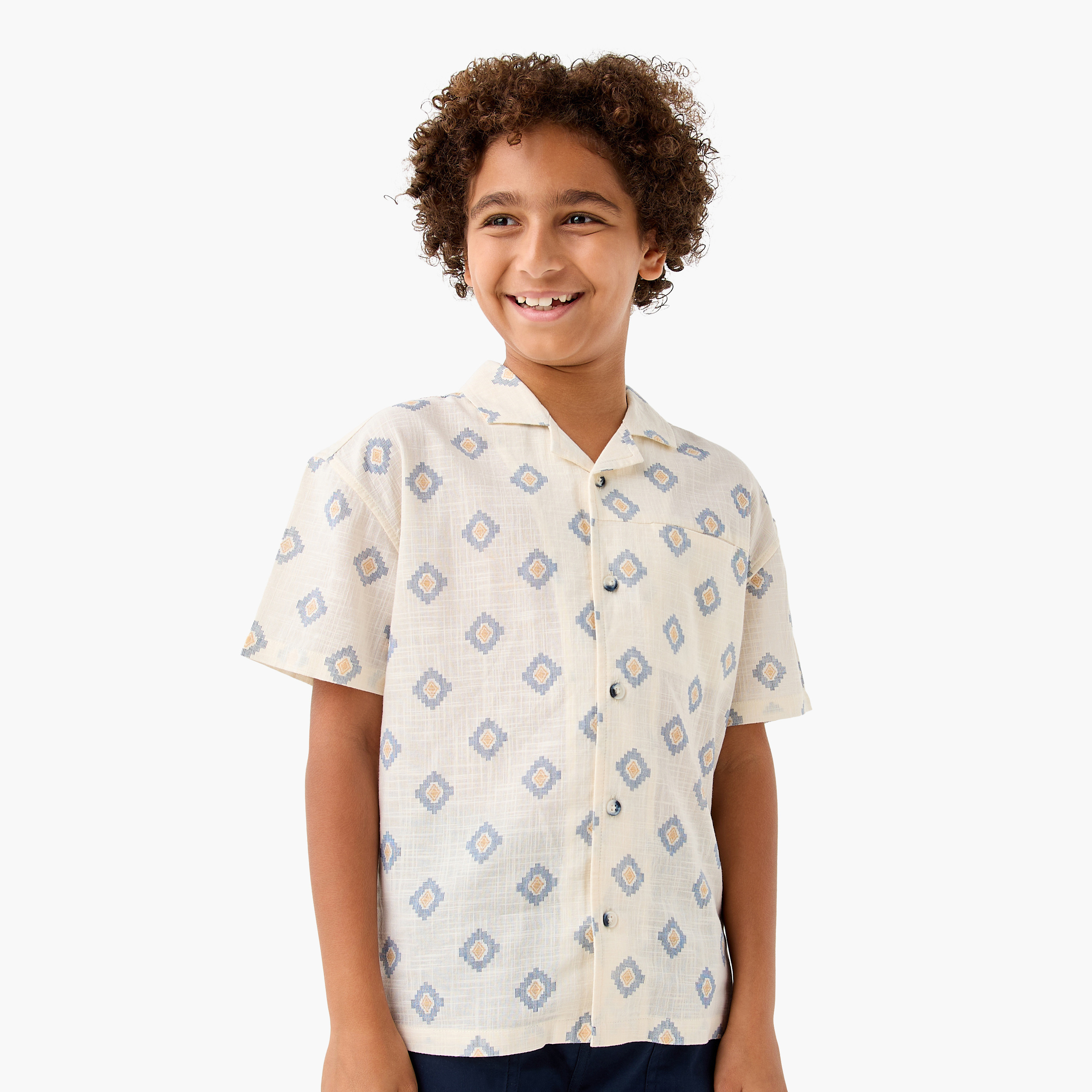 Juniors Printed Shirt and Shorts Set-boys-clothing-setsandcoords-image-2