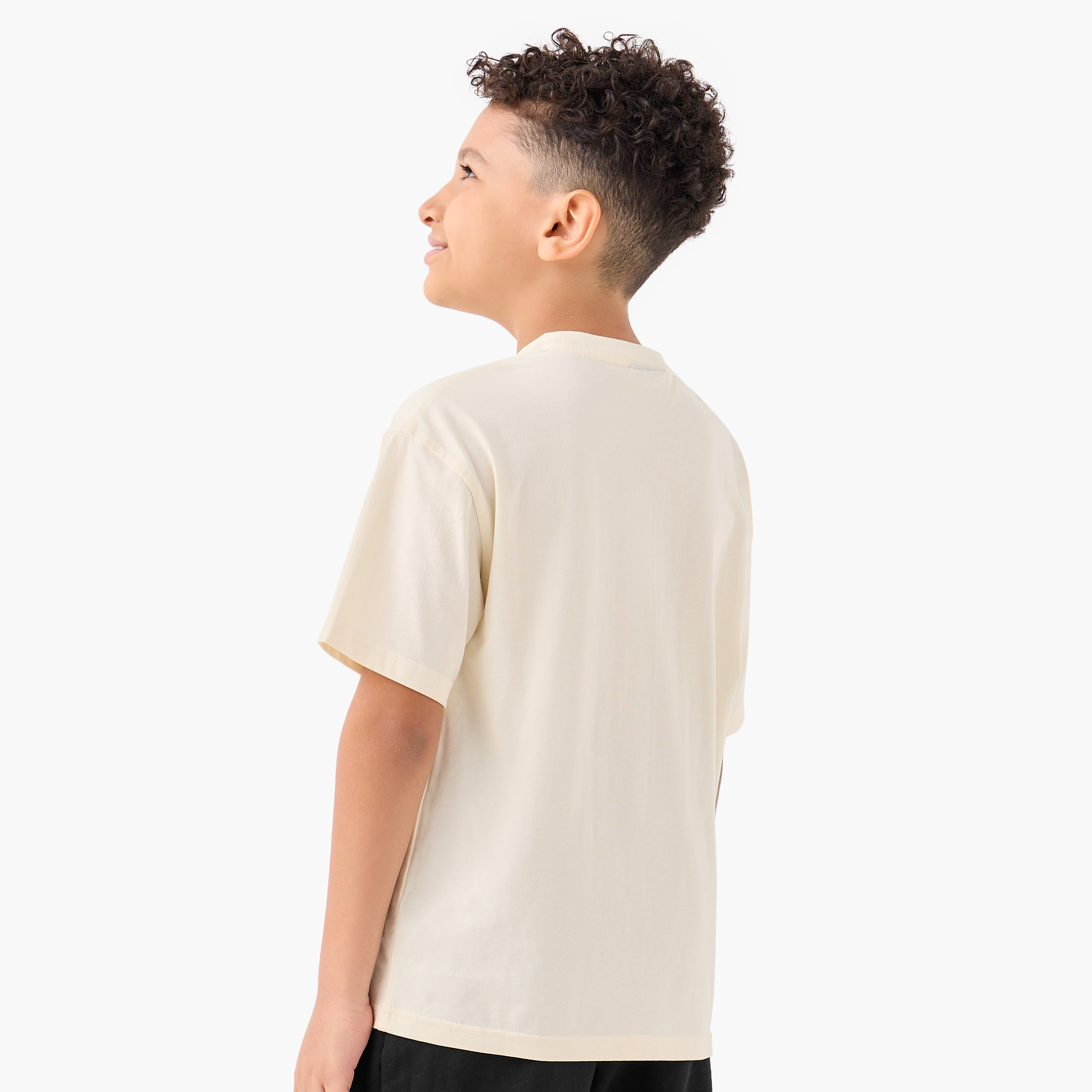 XYZ Printed Crew Neck T-shirt with Pocket and Short Sleeves-boys-clothing-sportswear-tops-image-3