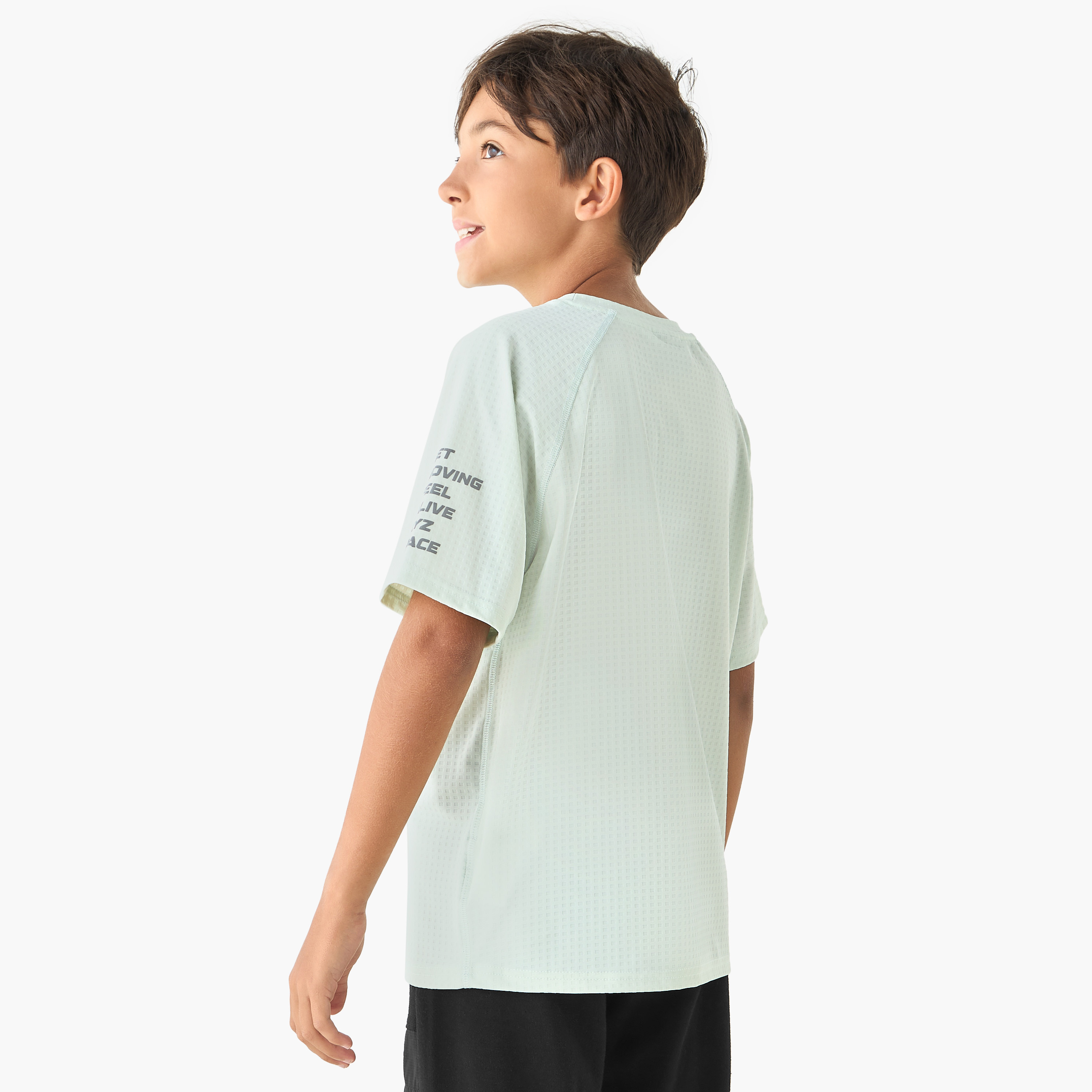XYZ Logo Print T-shirt with Raglan Sleeves-boys-clothing-sportswear-tops-image-3