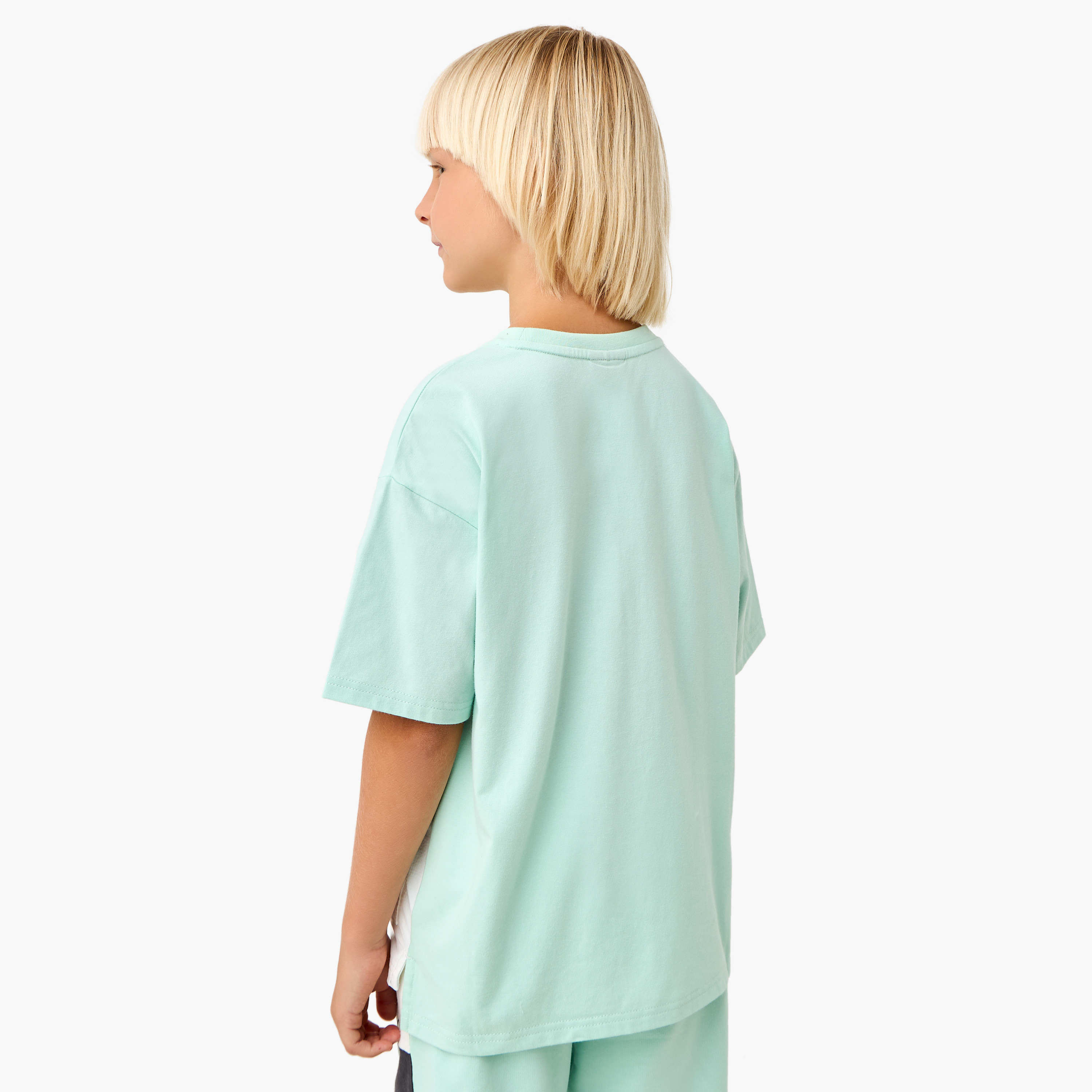 XYZ Colourblock Crew Neck T-shirt with Pockets and Short Sleeves-sports-boys-clothing-tops-image-3