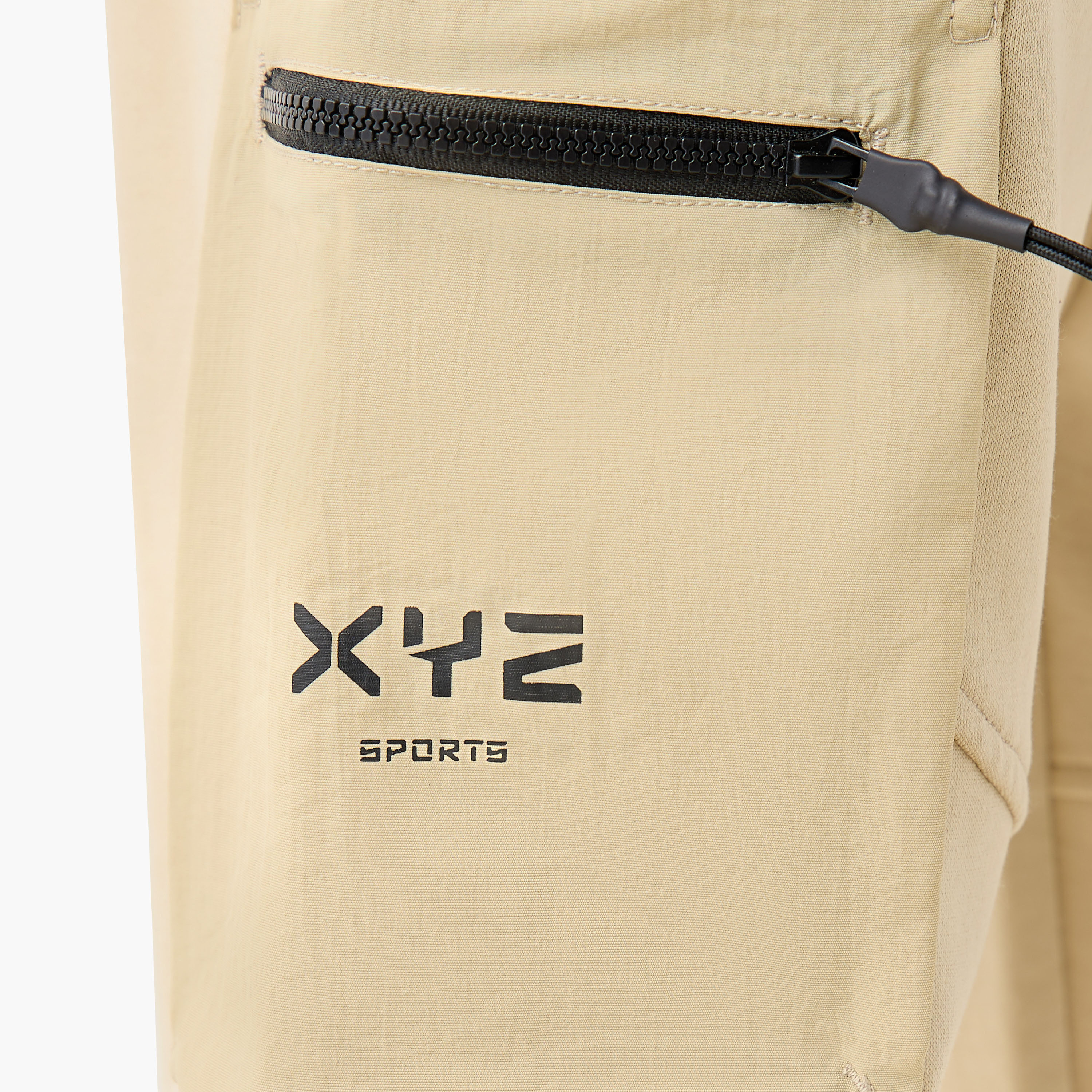 XYZ Logo Detail Cargo Joggers with Drawstring Closure and Pockets-boys-clothing-bottoms-joggersandtrackpants-image-5