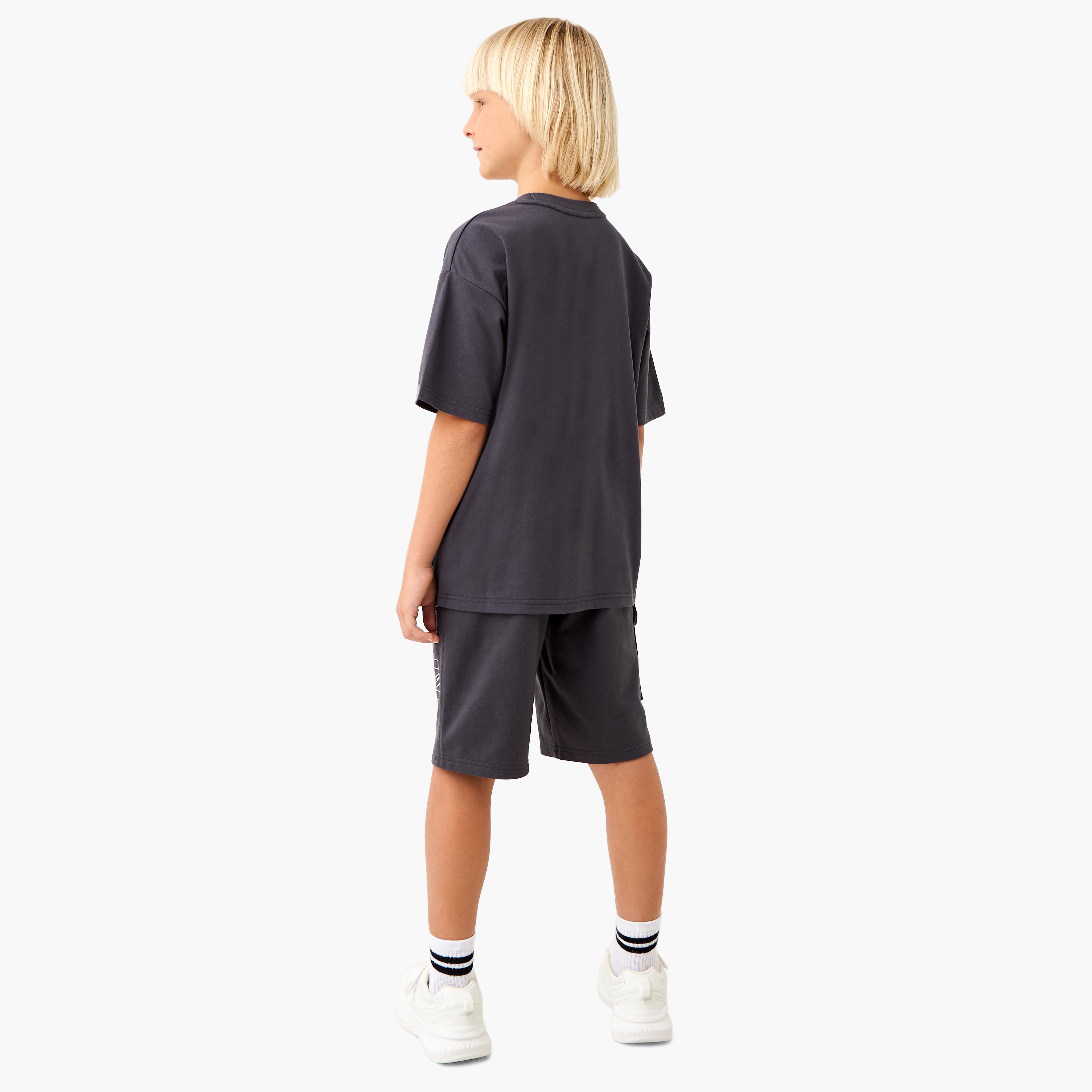 XYZ Logo Print T-shirt and Shorts Set-boys-clothing-sportswear-sets-image-4