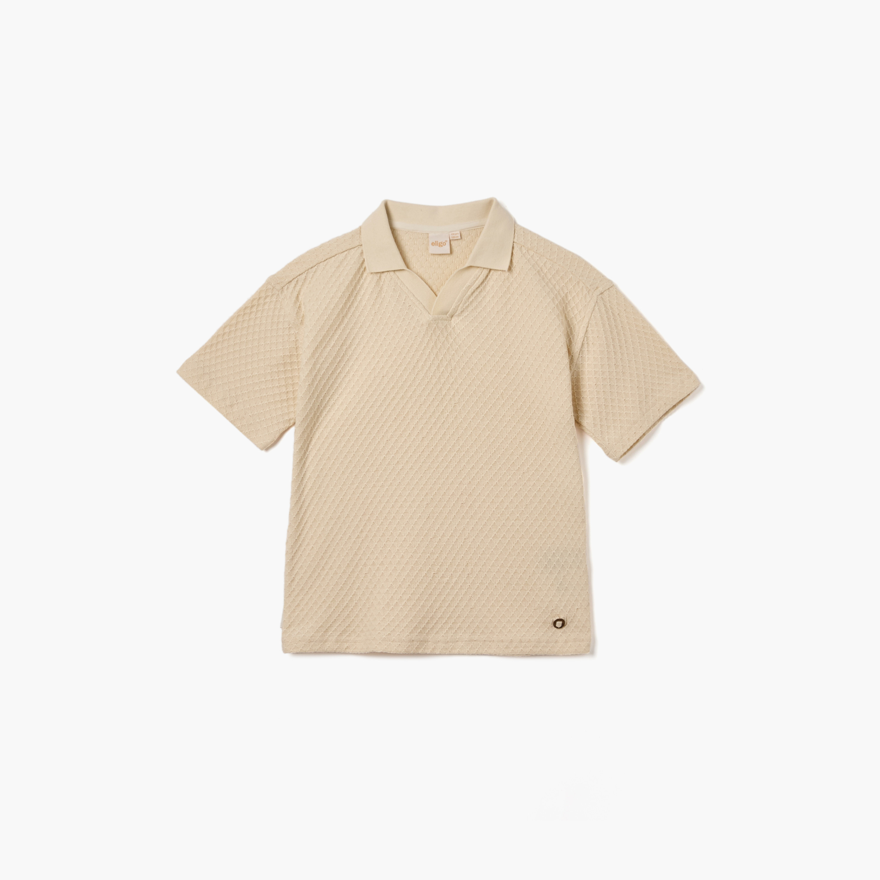 Eligo Textured Polo T-shirt with Short Sleeves-boys-clothing-tshirtsandpolos-image-1