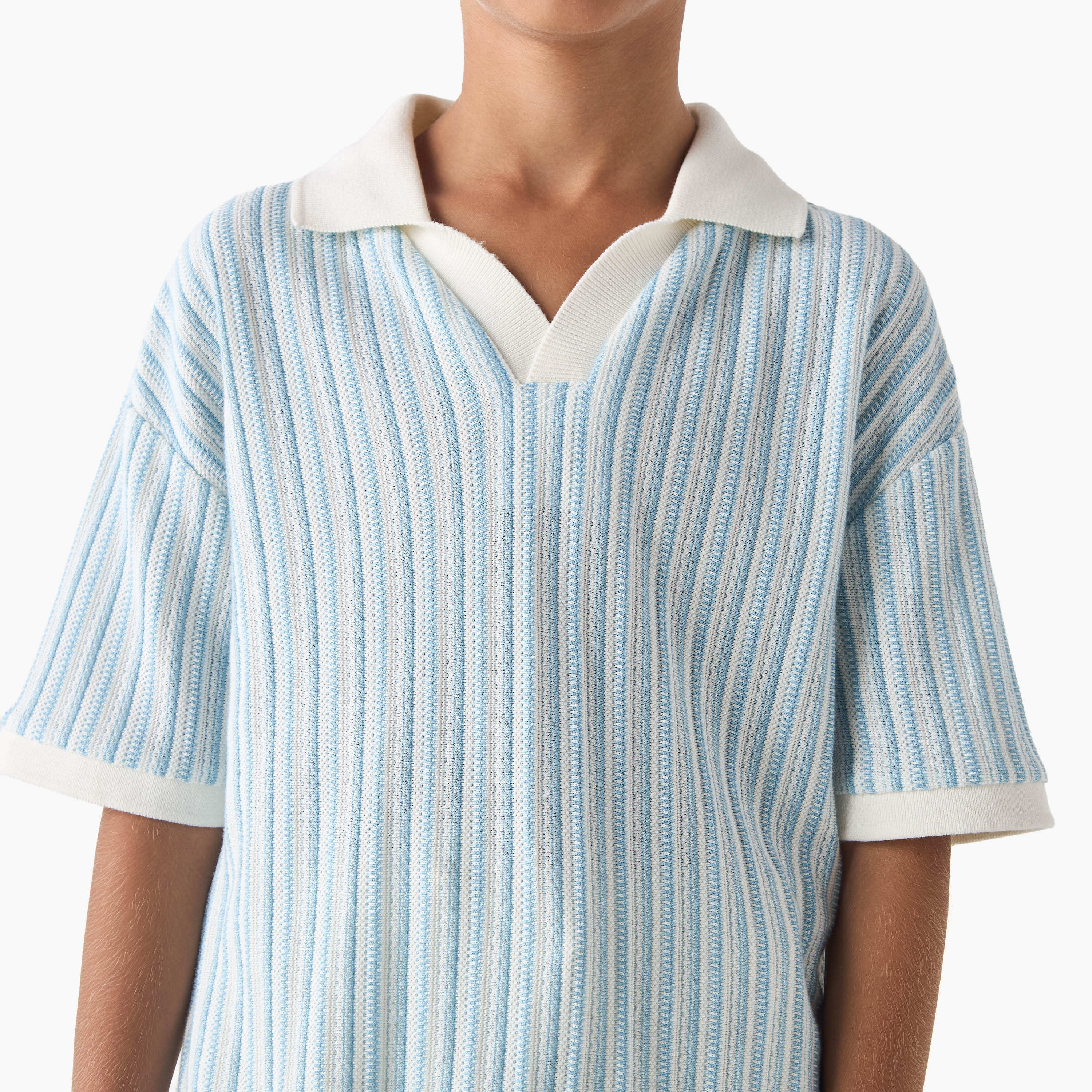 Eligo Textured Polo T-shirt with Short Sleeves-boys-clothing-tshirtsandpolos-image-4