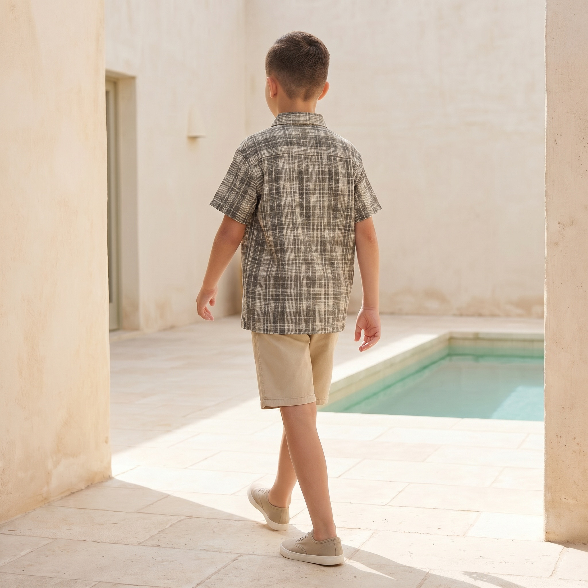 Eligo Checked Shirt with Crochet Pocket and Button Closure-boys-clothing-shirts-image-3