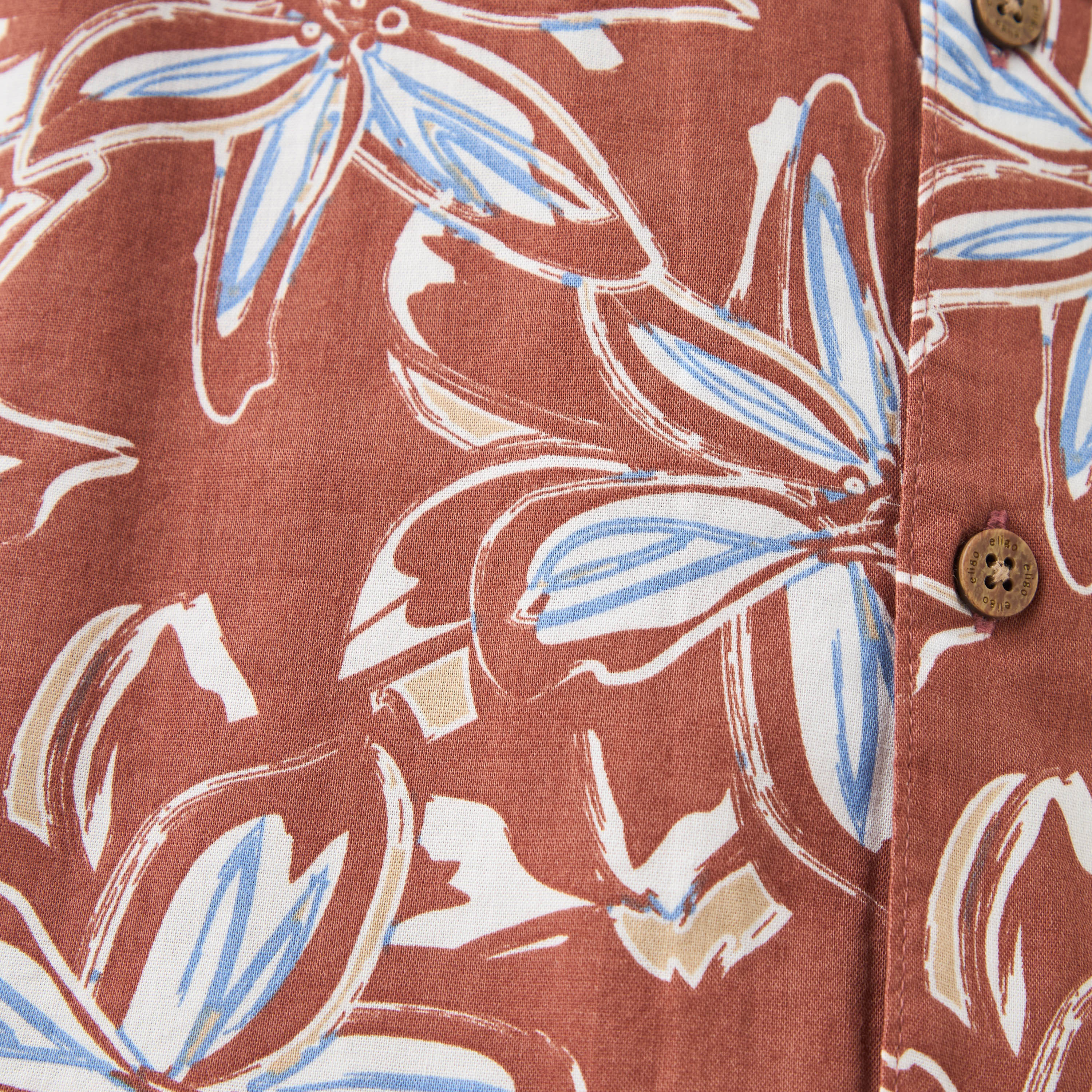 Eligo Floral Print Shirt with Short Sleeves-boys-clothing-shirts-image-5