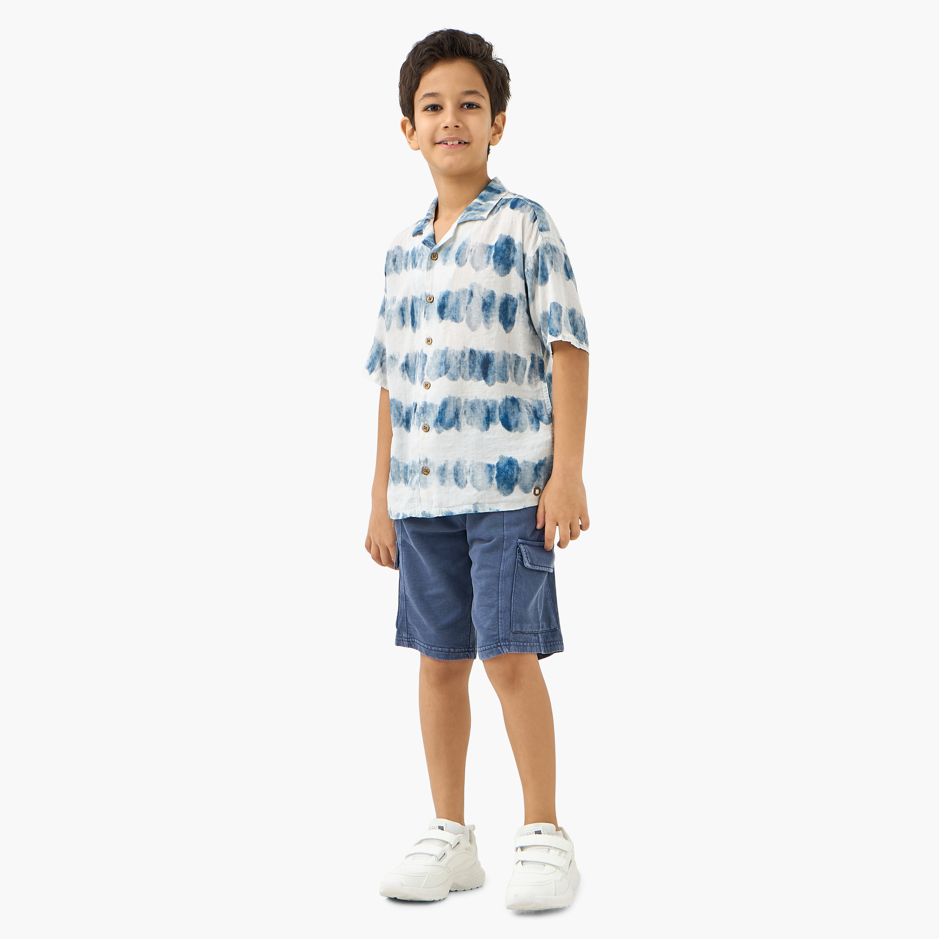 Eligo All-Over Print Camp Collar Shirt with Short Sleeves-boys-clothing-shirts-image-2