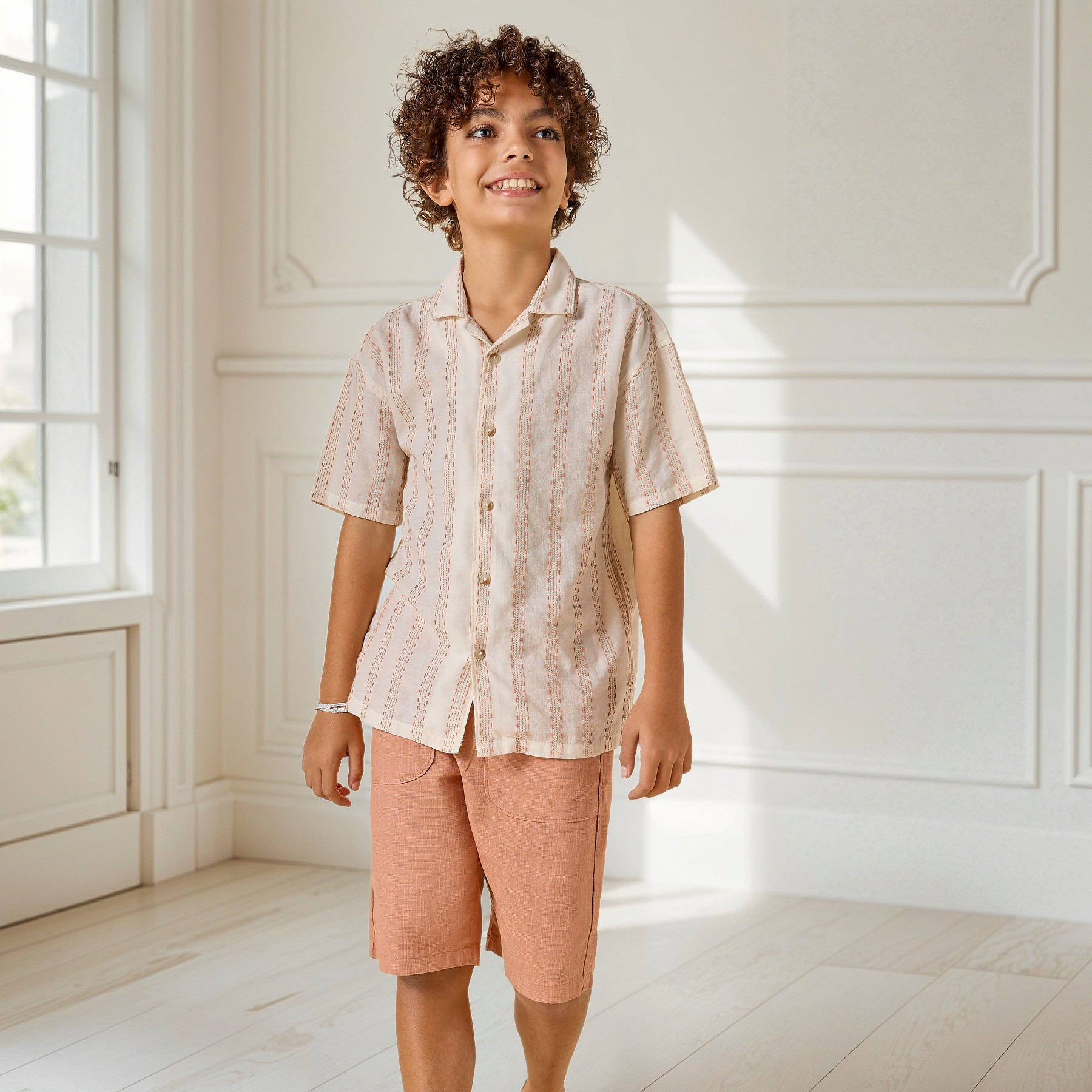 Eligo Solid Shorts with Drawstring Closure and Pockets-boys-clothing-bottoms-shorts-image-6