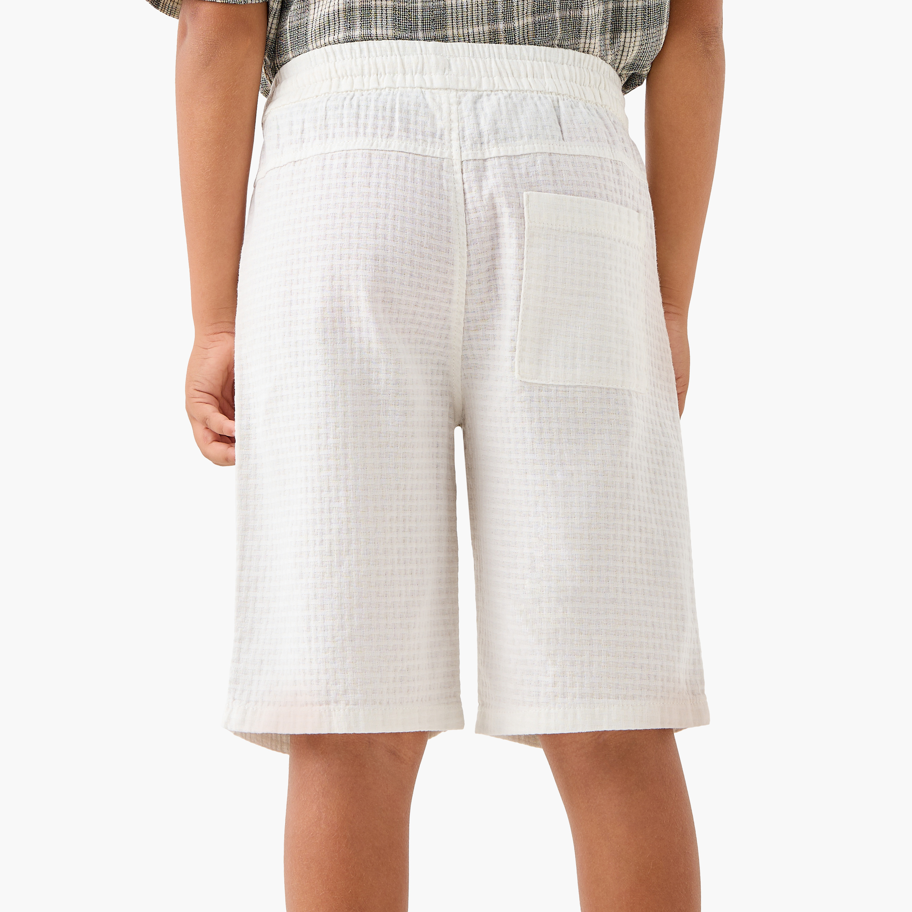 Eligo Textured Shorts with Drawstring Closure and Pockets-boys-clothing-bottoms-shorts-image-3