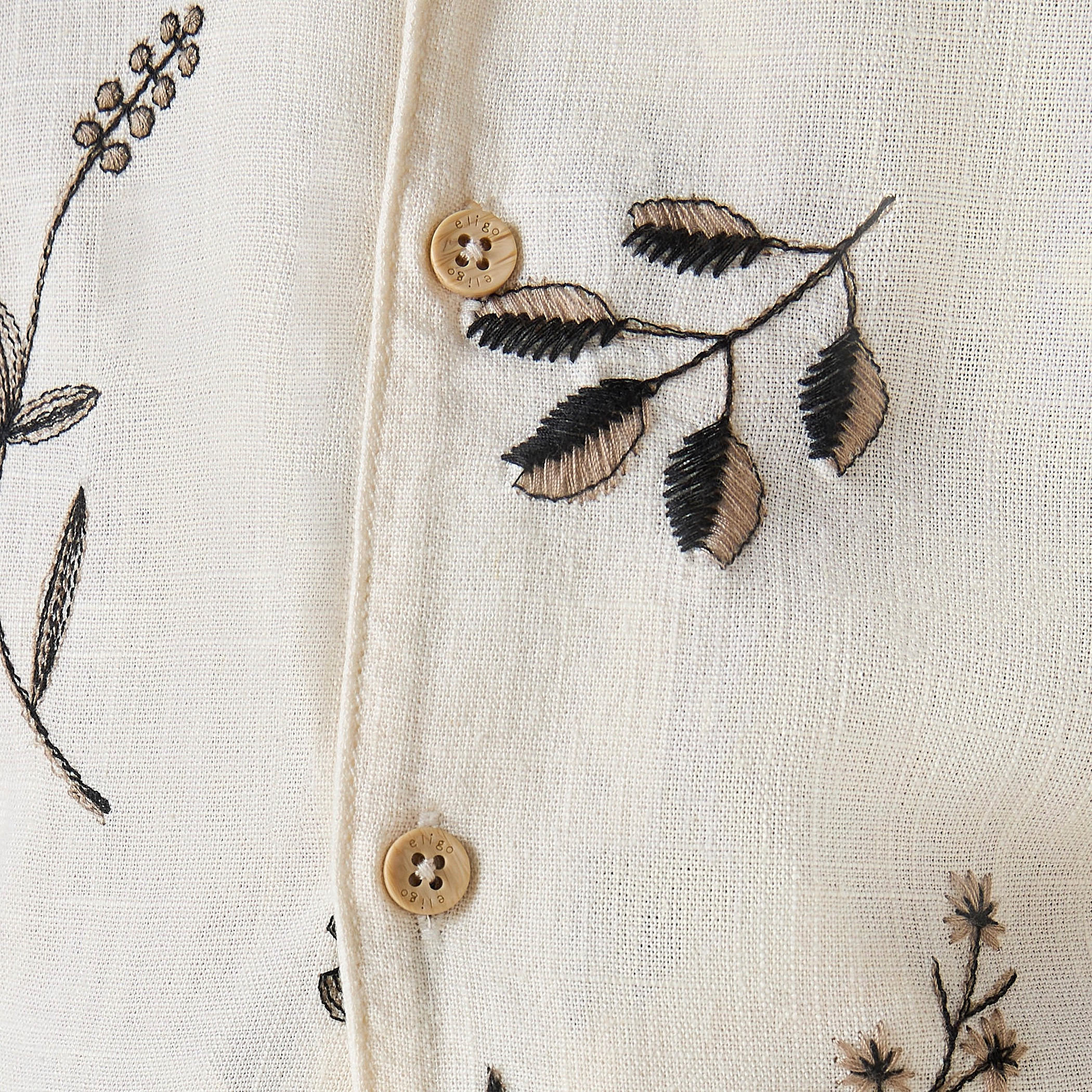 Eligo Floral Embroidered Camp Collar Shirt and Panelled Shorts Set-boys-clothing-setsandcoords-image-6