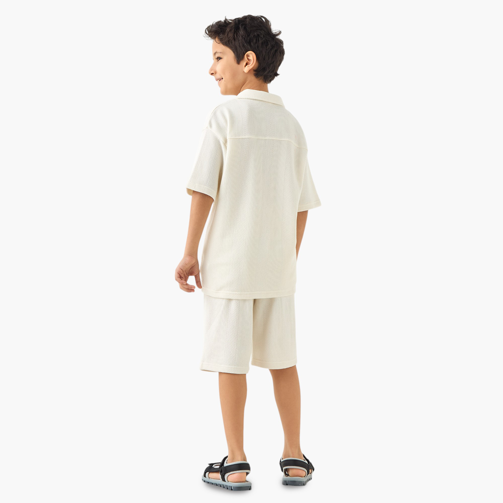 EligoTextured Shirt and Shorts Set-boys-clothing-setsandcoords-image-4