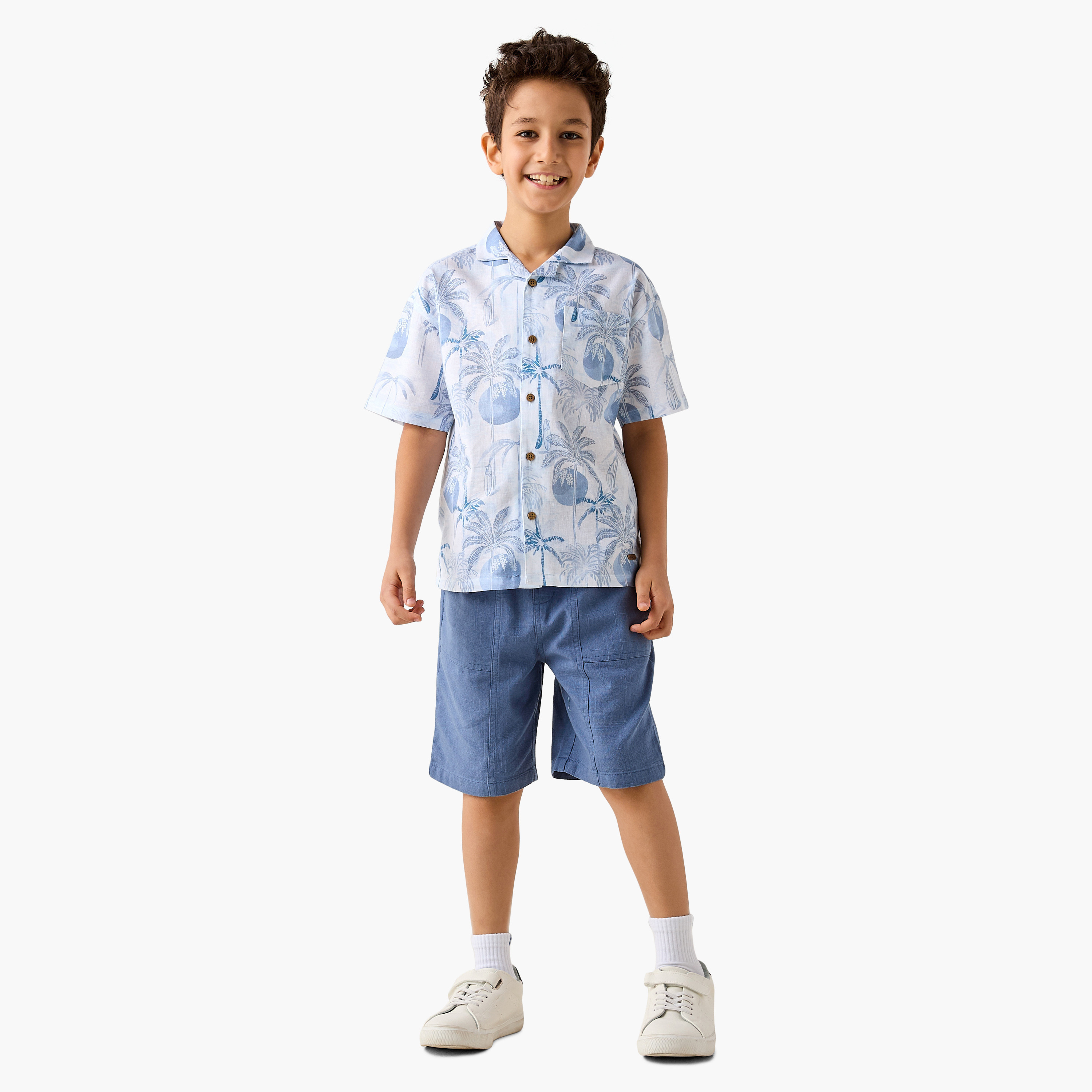 طقم قميص بطبعات استوائية وشورت من إليجو-boys-clothing-setsandcoords-image-5