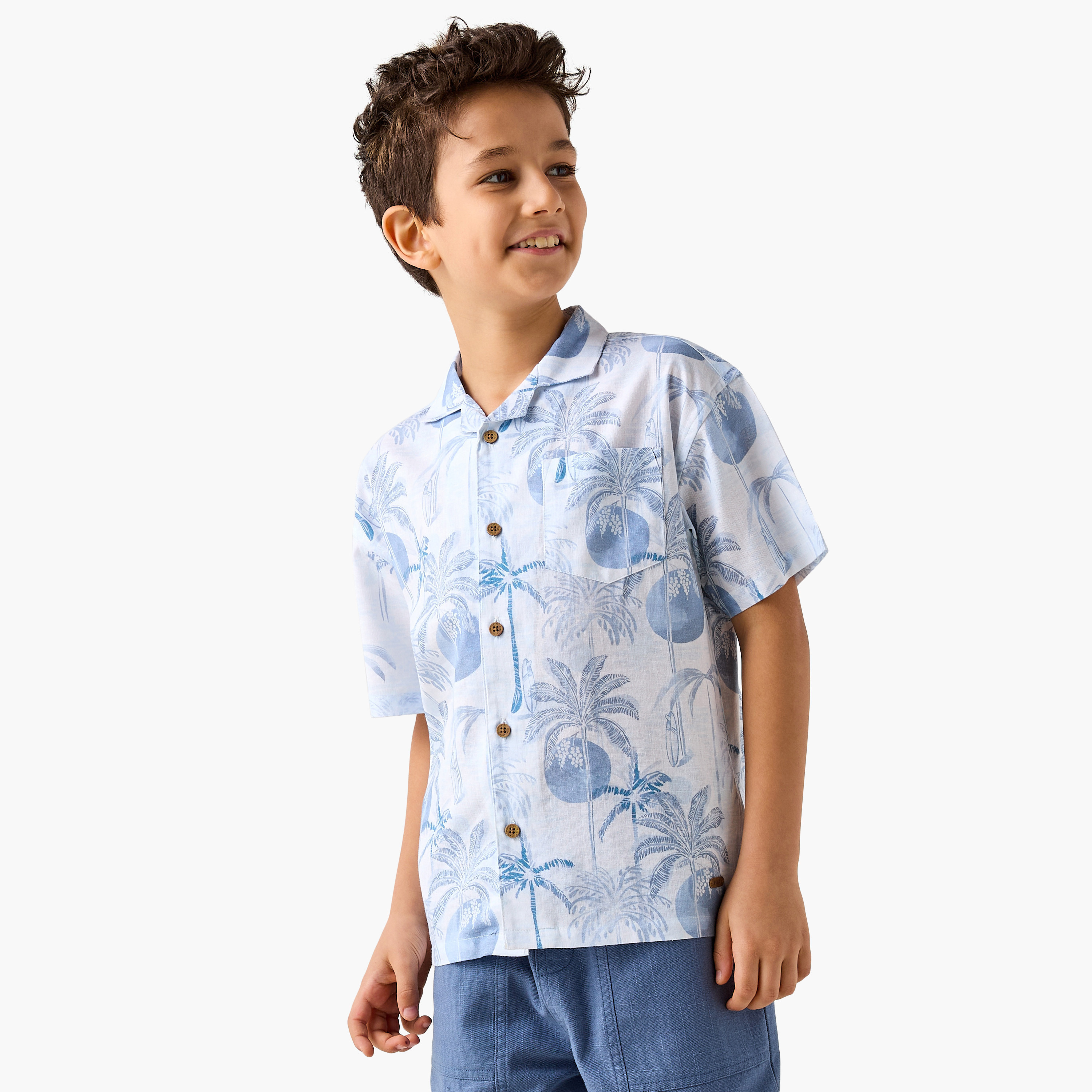 طقم قميص بطبعات استوائية وشورت من إليجو-boys-clothing-setsandcoords-image-4