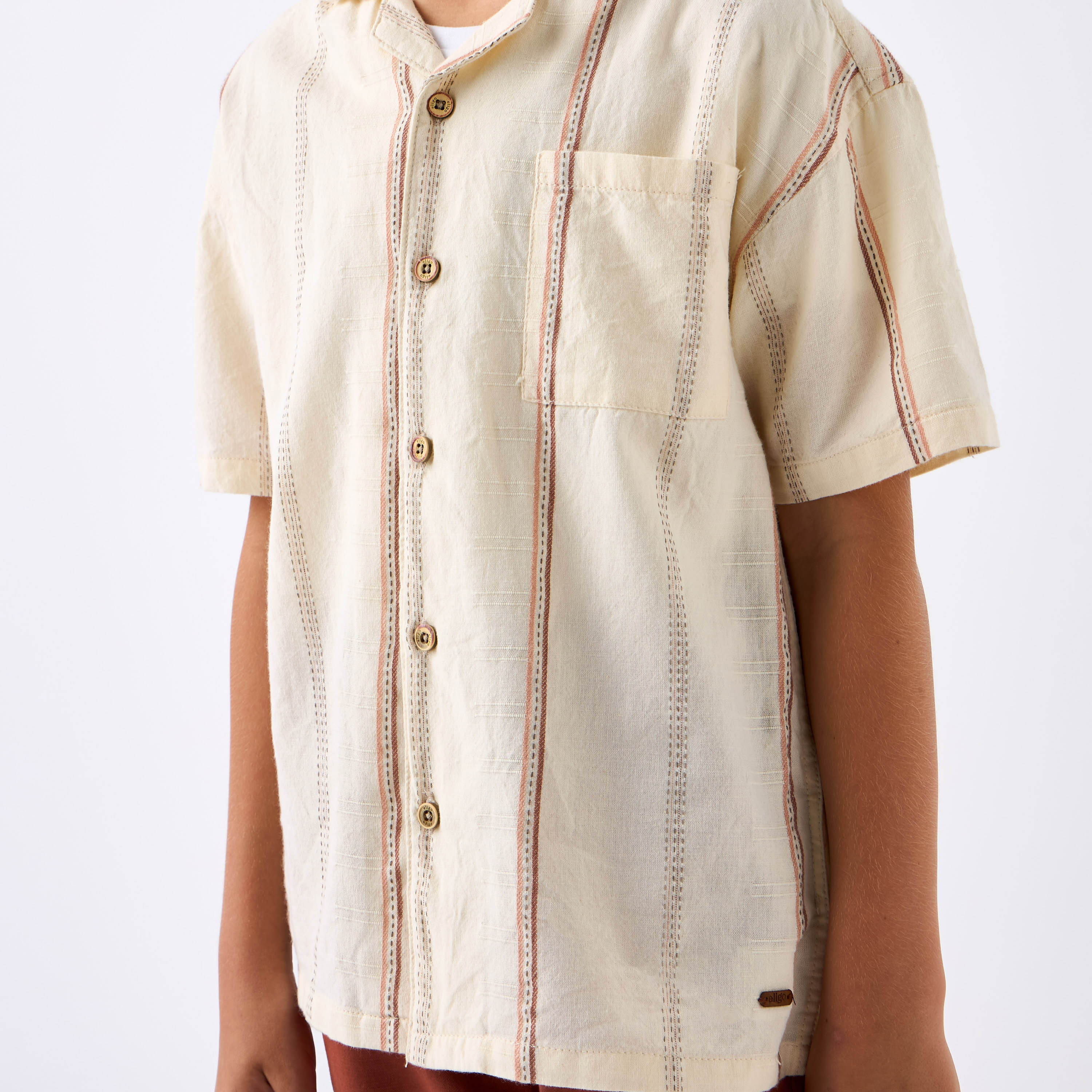 Eligo Striped Shirt and Solid Shorts Set-boys-clothing-setsandcoords-image-5