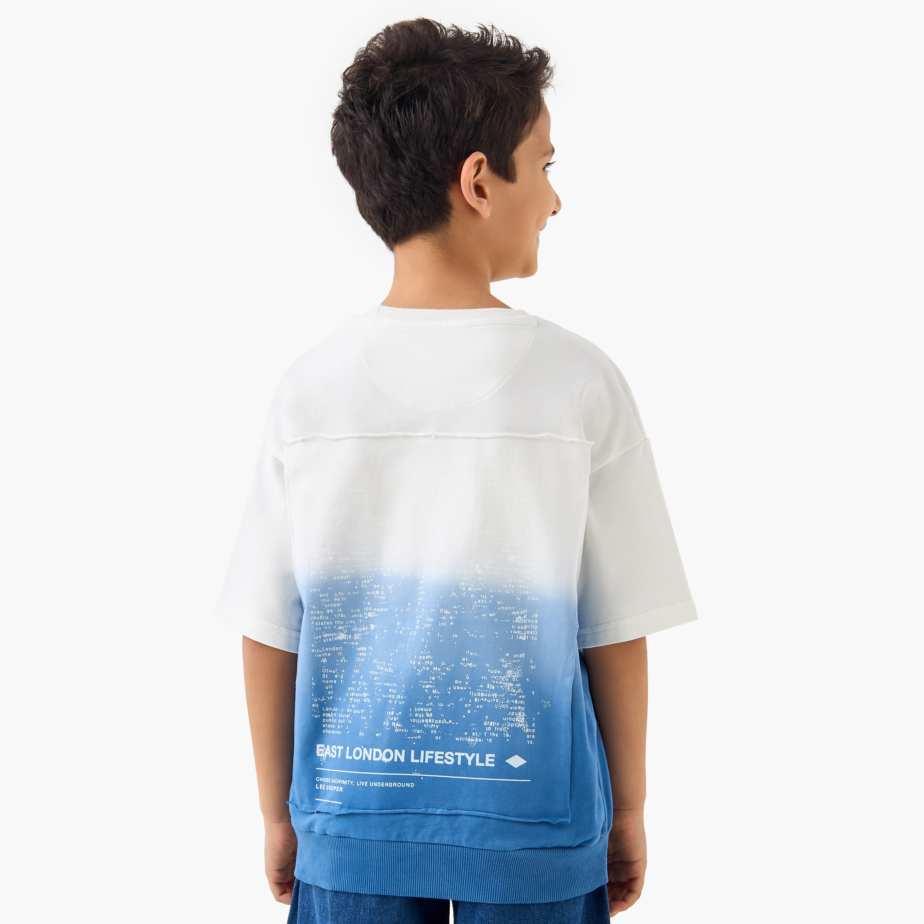Lee Cooper Ombre T-shirt with Short Sleeves-boys-clothing-tshirtsandpolos-image-3