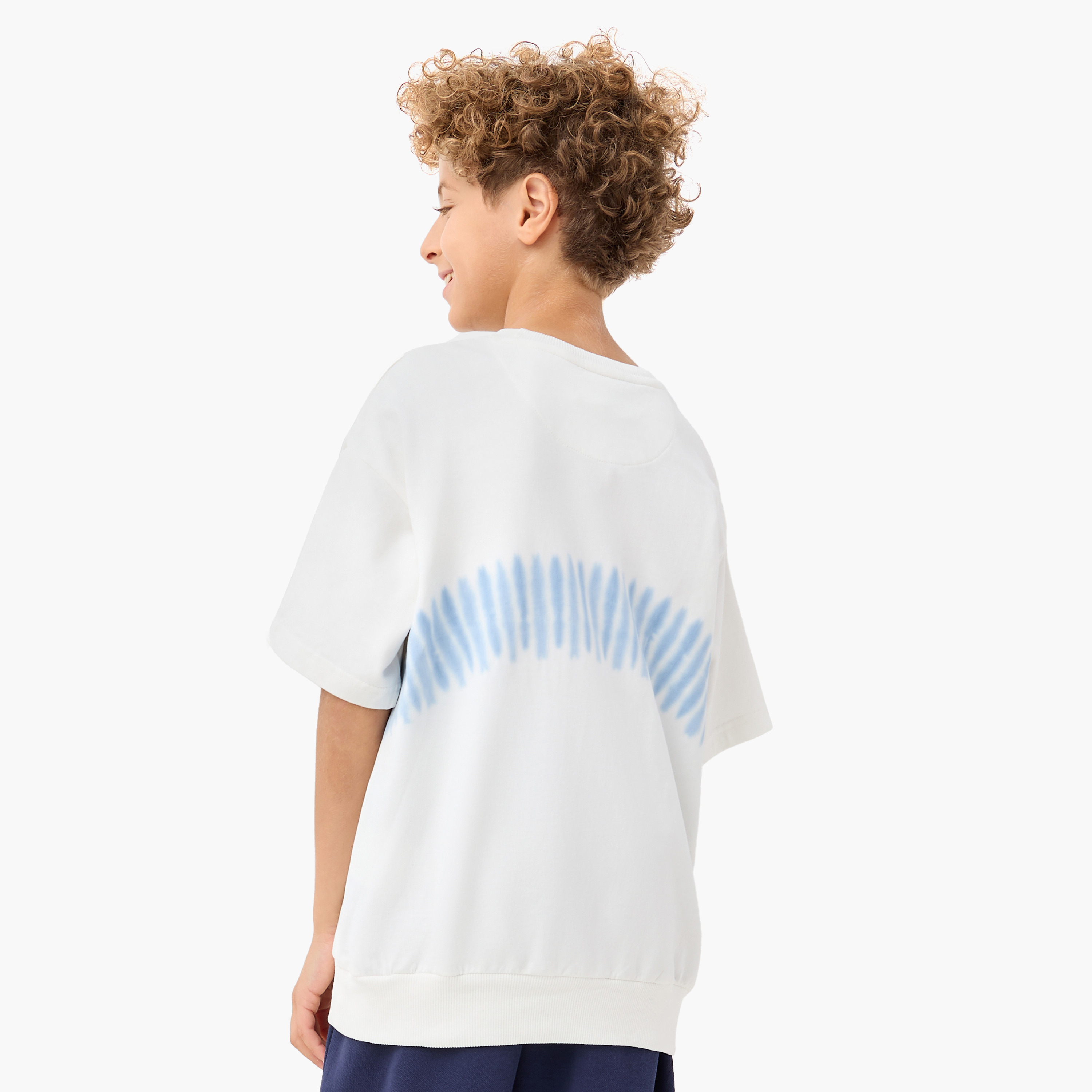 Lee Cooper Graphic Print T-shirt with Short Sleeves-boys-clothing-tshirtsandpolos-image-3