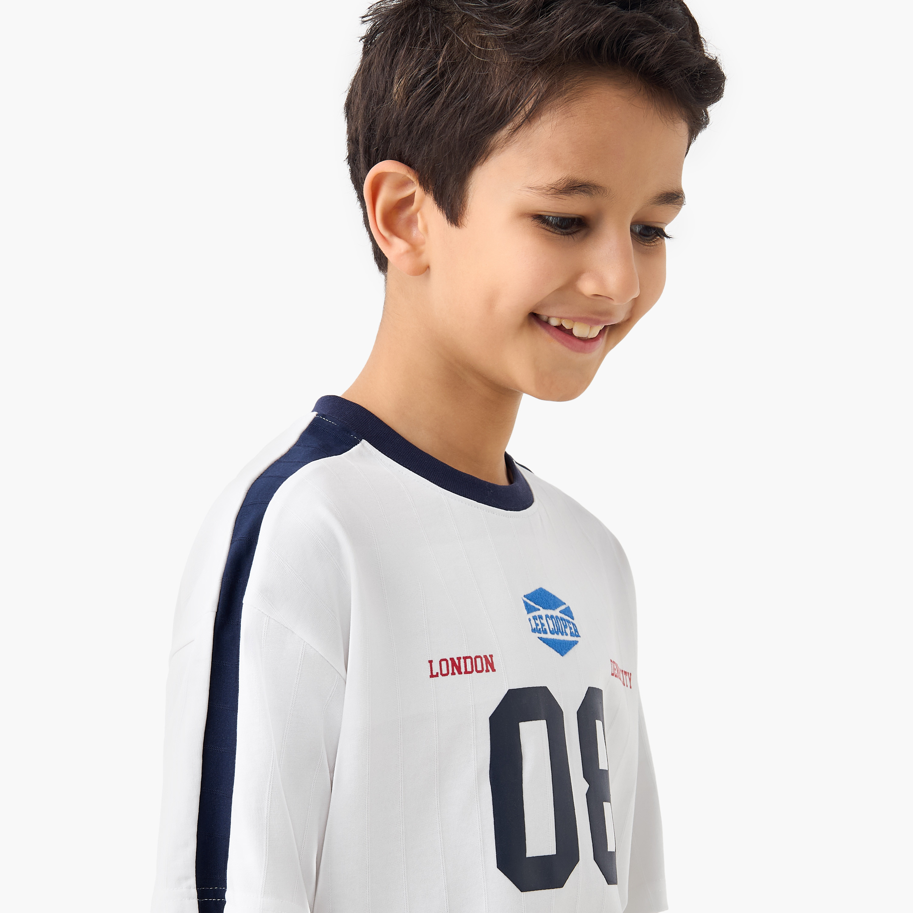 Lee Cooper Varsity Print Crew T-shirt with Short Sleeves-boys-clothing-tshirtsandpolos-image-4