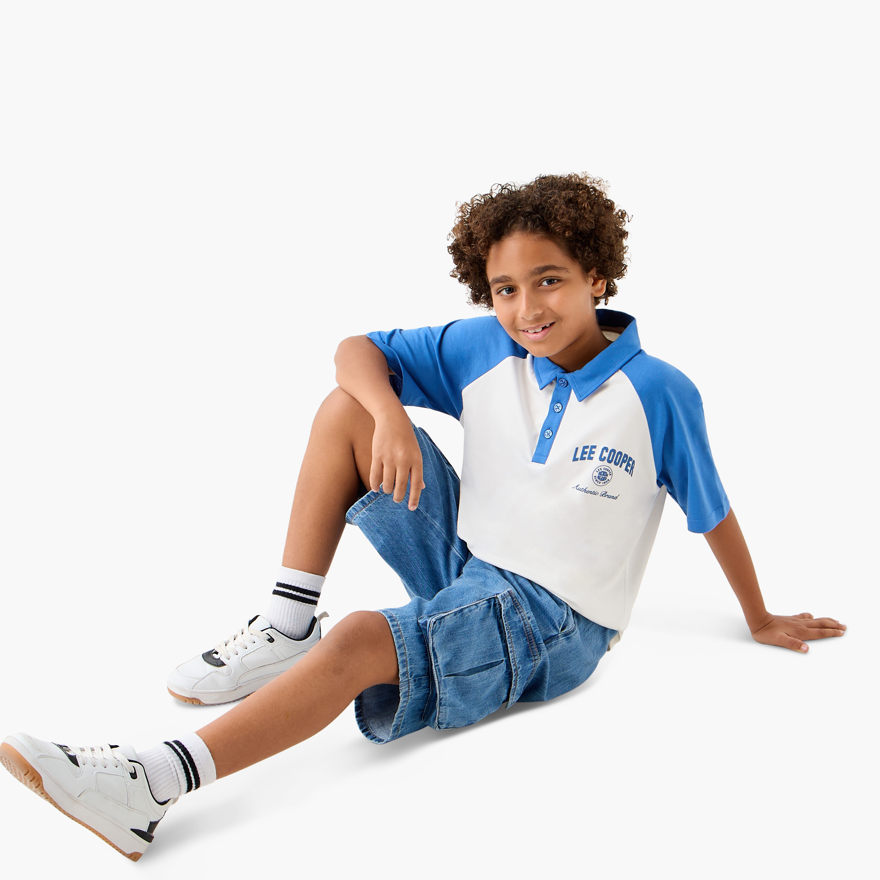 تيشيرت بولو بتصميم كتل الألوان وأكمام راجلان من لي كوبر-boys-clothing-tshirtsandpolos-image-2