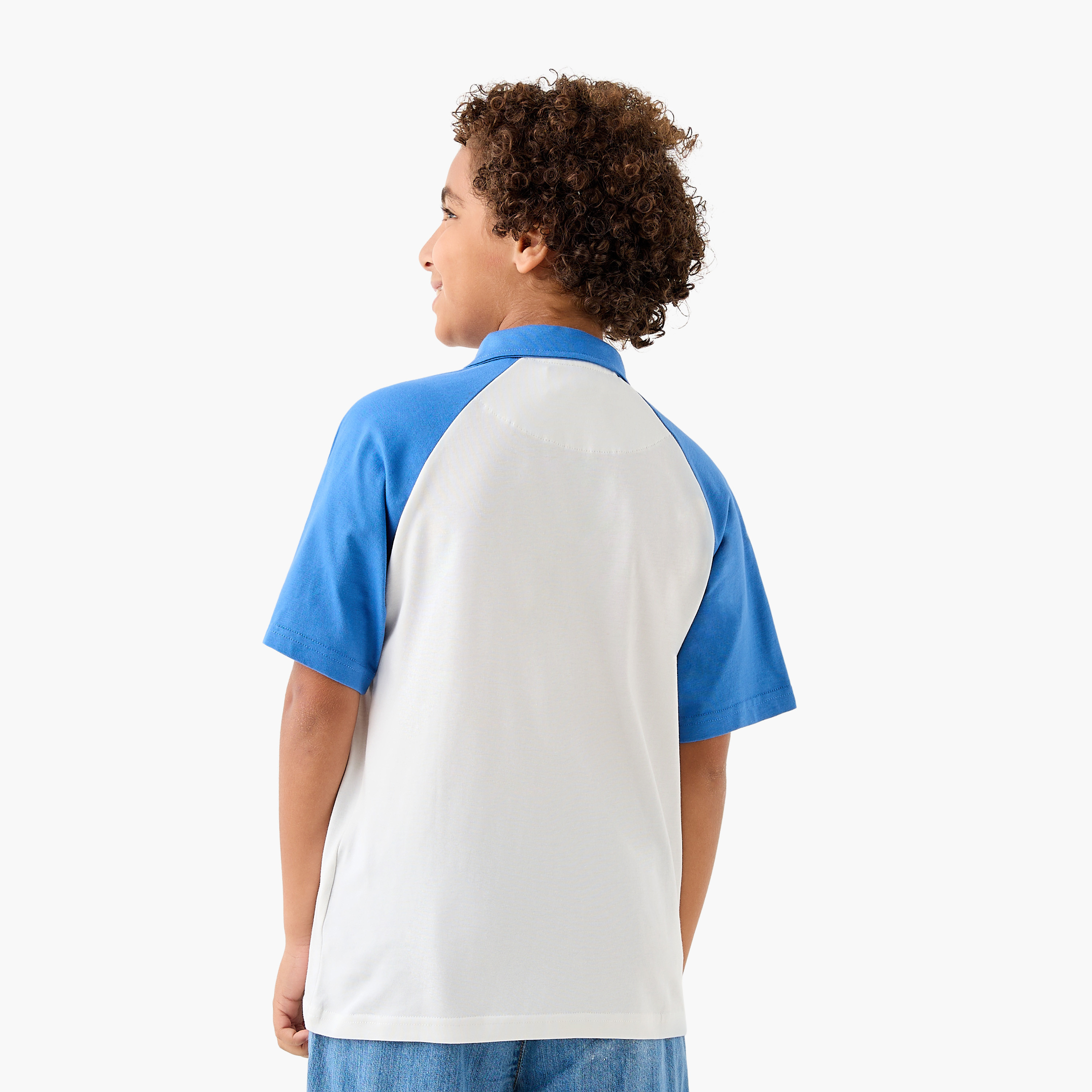 تيشيرت بولو بتصميم كتل الألوان وأكمام راجلان من لي كوبر-boys-clothing-tshirtsandpolos-image-3