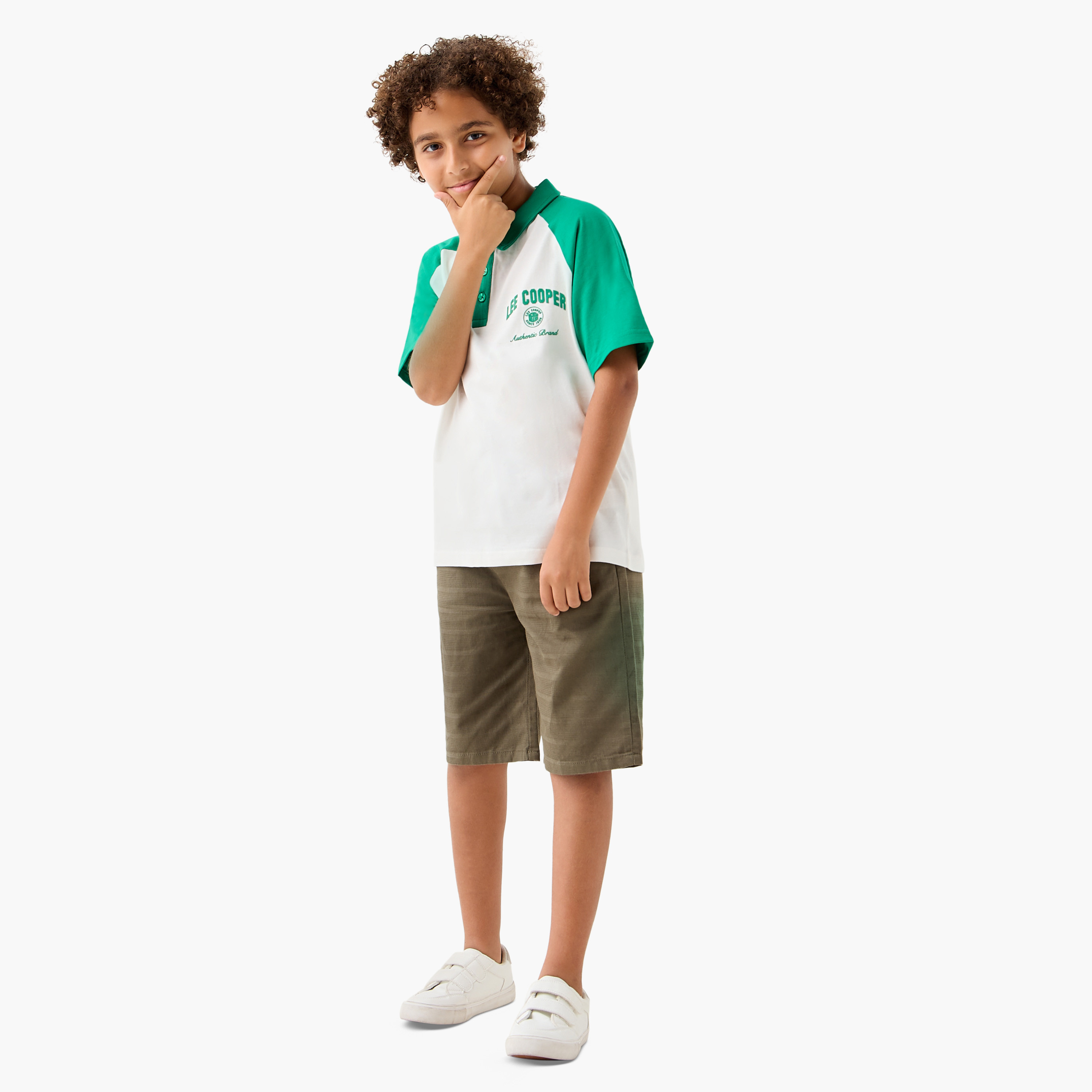 Lee Cooper Colourblock Polo T-shirt with Raglan Sleeves-boys-clothing-tshirtsandpolos-image-2