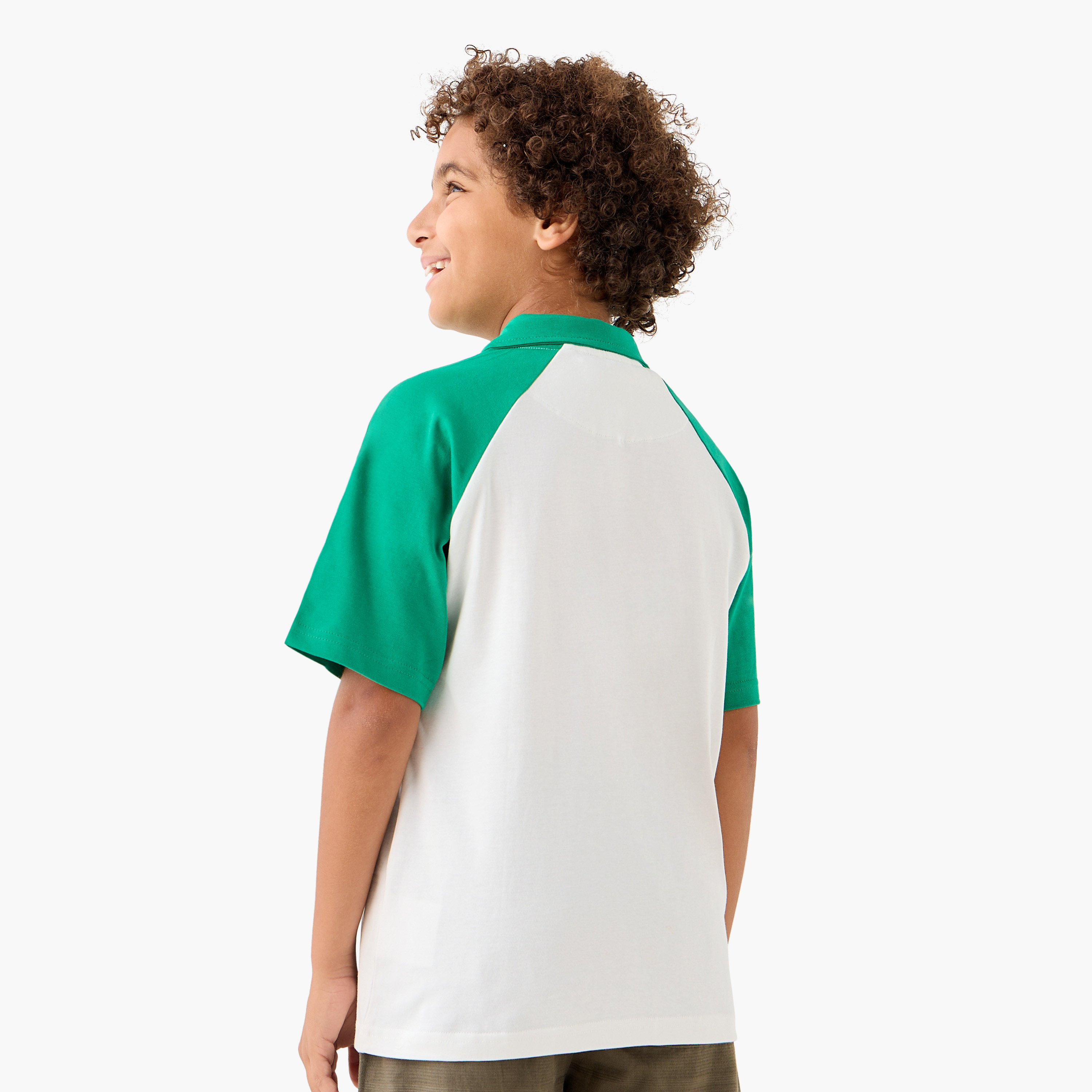 Lee Cooper Colourblock Polo T-shirt with Raglan Sleeves-boys-clothing-tshirtsandpolos-image-3