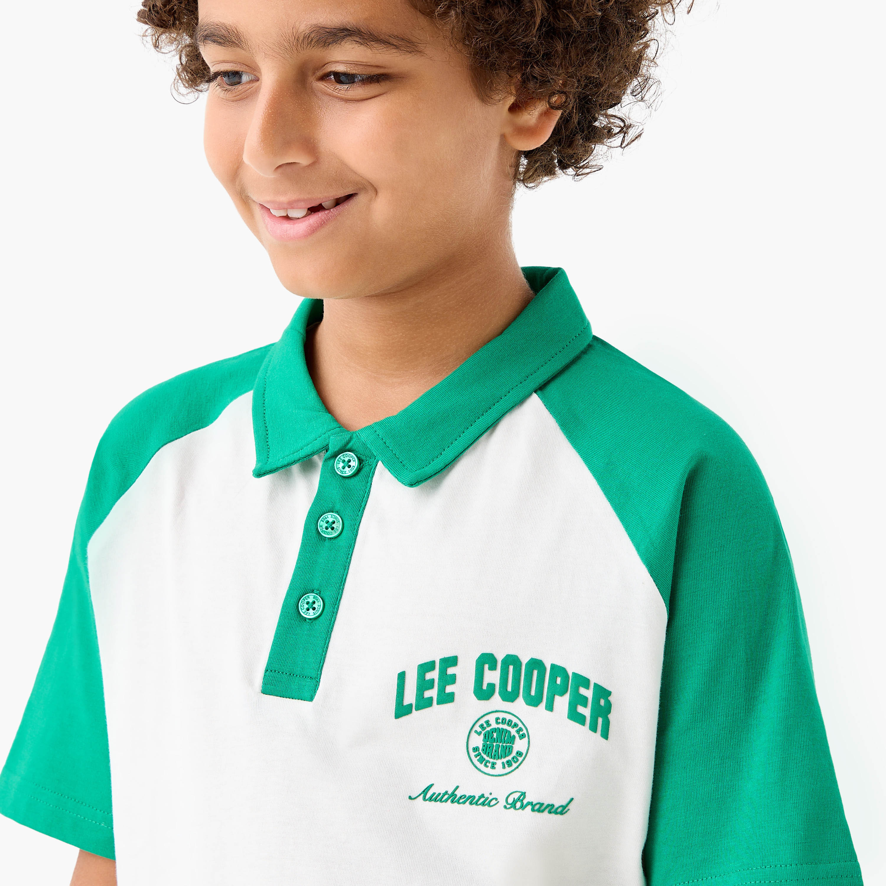 Lee Cooper Colourblock Polo T-shirt with Raglan Sleeves-boys-clothing-tshirtsandpolos-image-4