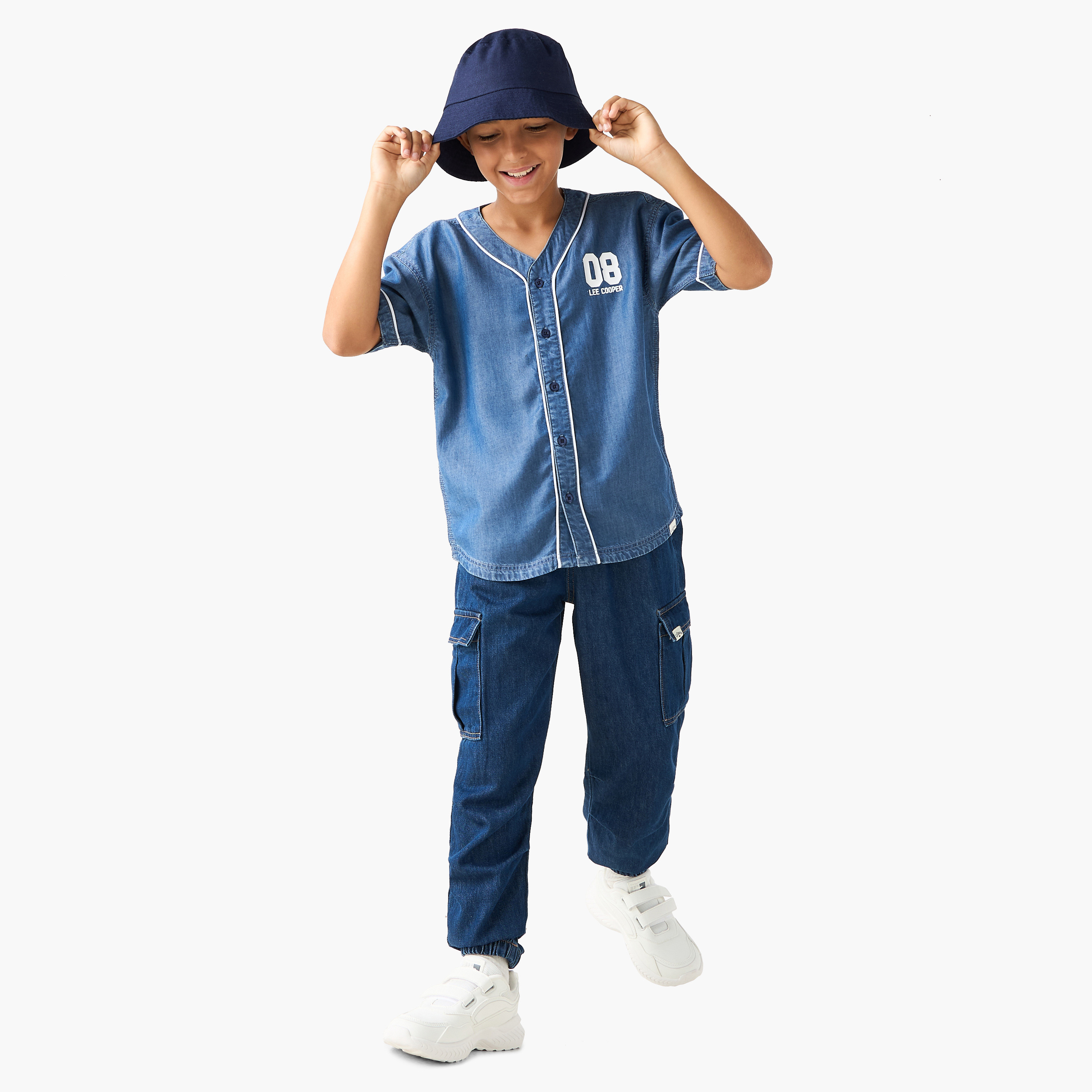 Lee Cooper Short Sleeves Shirt with Logo Detail-boys-clothing-shirts-image-2