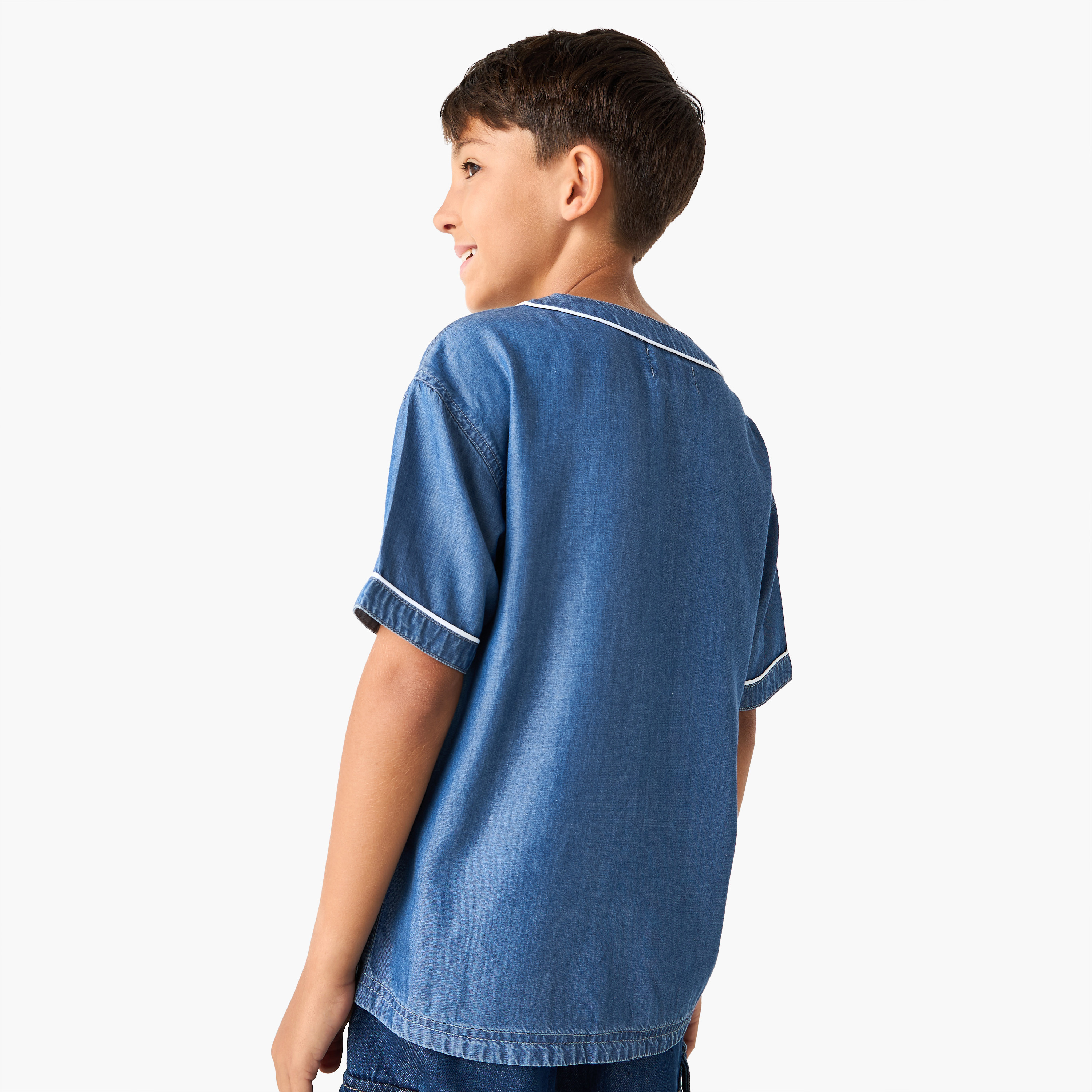Lee Cooper Short Sleeves Shirt with Logo Detail-boys-clothing-shirts-image-3