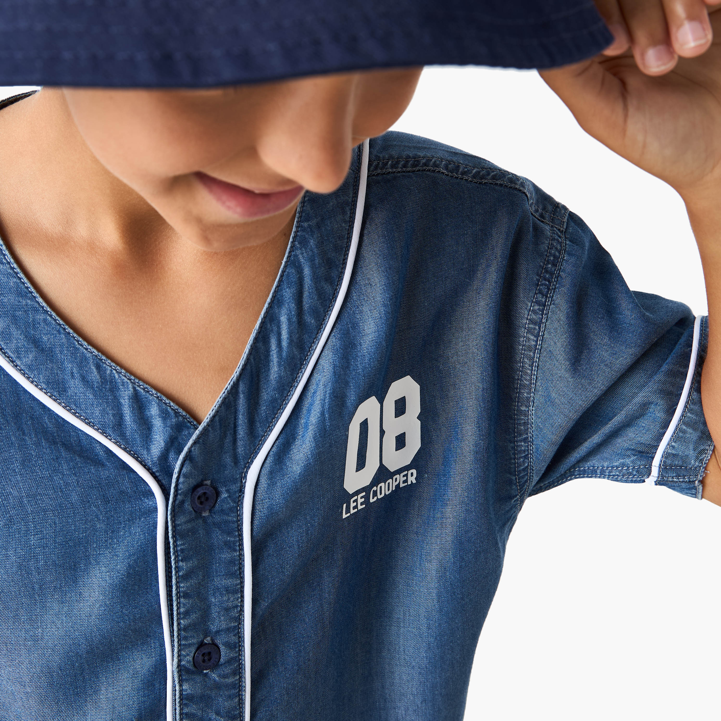 Lee Cooper Short Sleeves Shirt with Logo Detail-boys-clothing-shirts-image-4