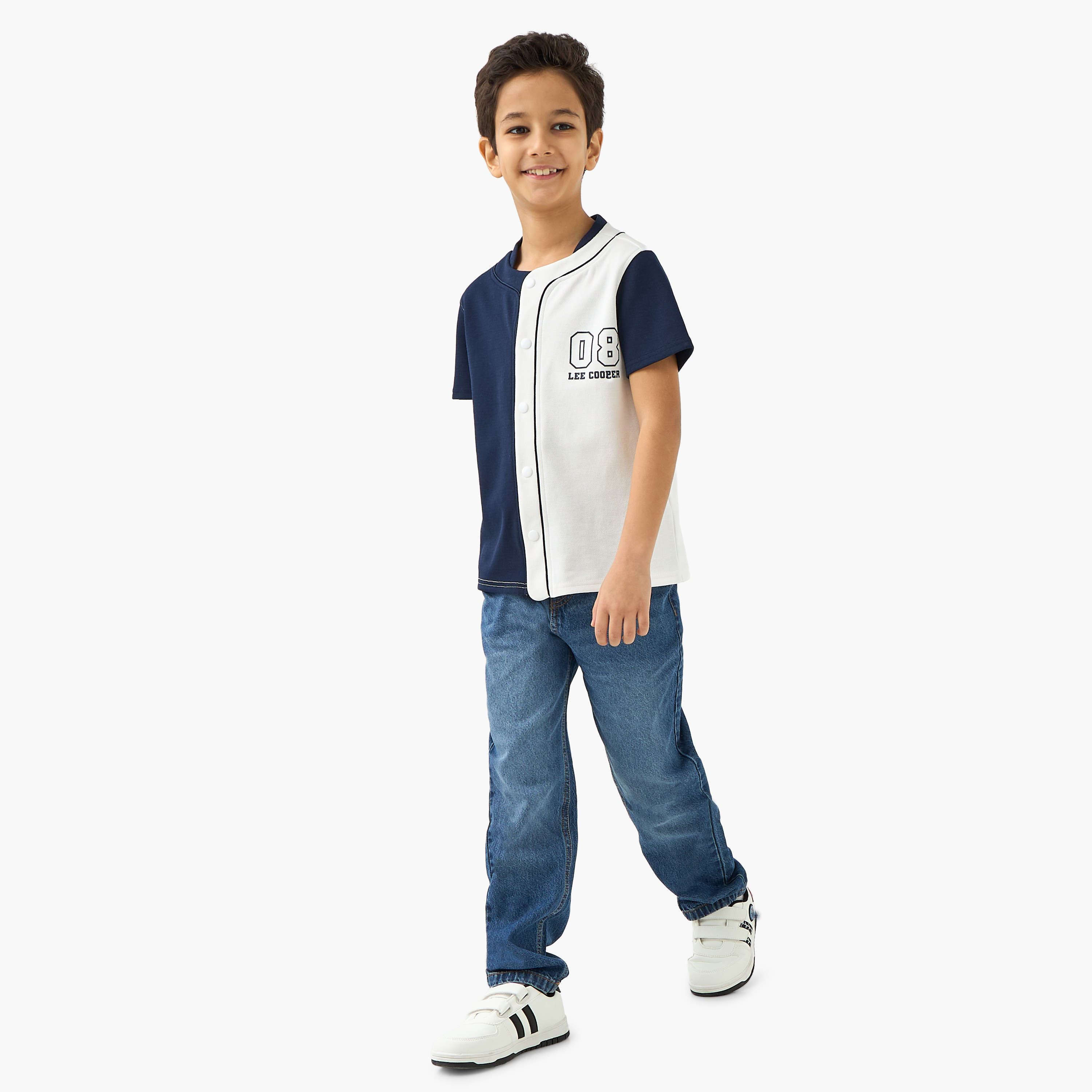 Lee Cooper Logo Detail Shirt with Short Sleeves-boys-clothing-shirts-image-2