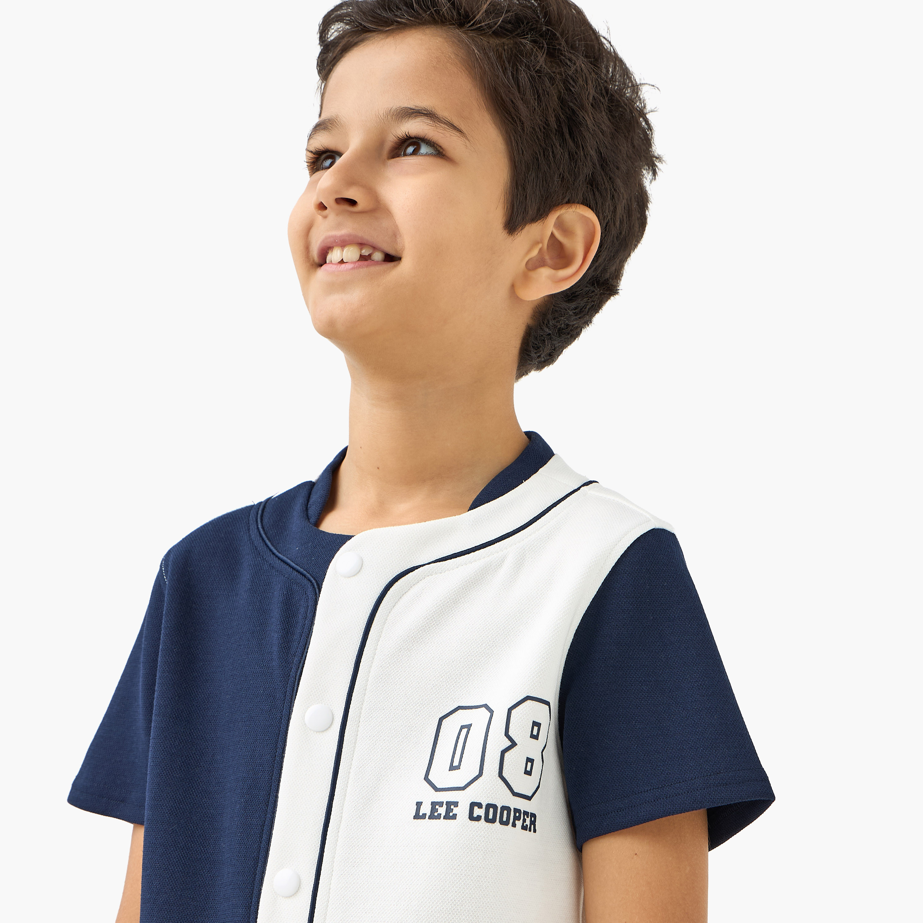 Lee Cooper Logo Detail Shirt with Short Sleeves-boys-clothing-shirts-image-4