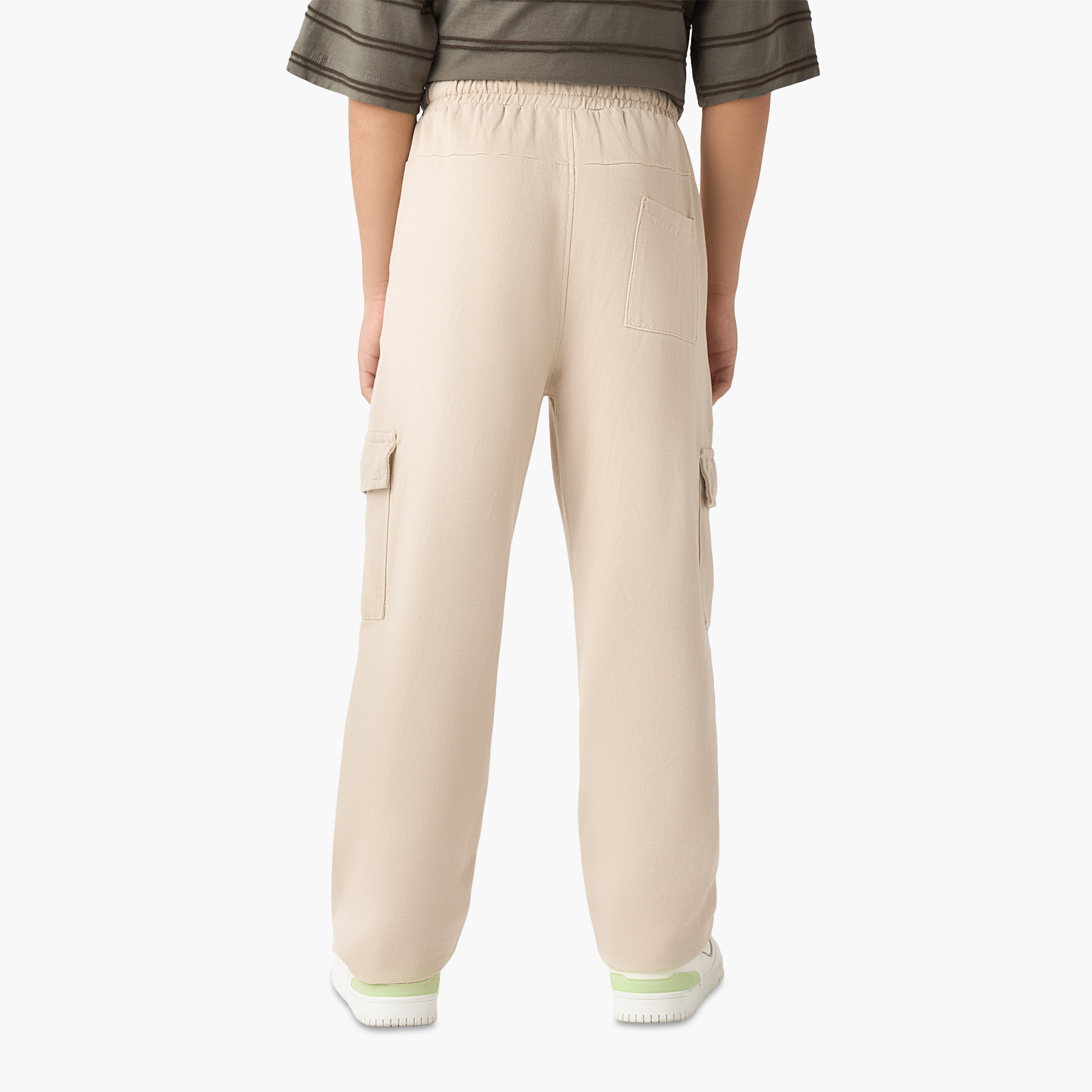 Lee Cooper Solid Track Pants with Drawstring Closure and Pockets-boys-clothing-bottoms-joggersandtrackpants-image-3