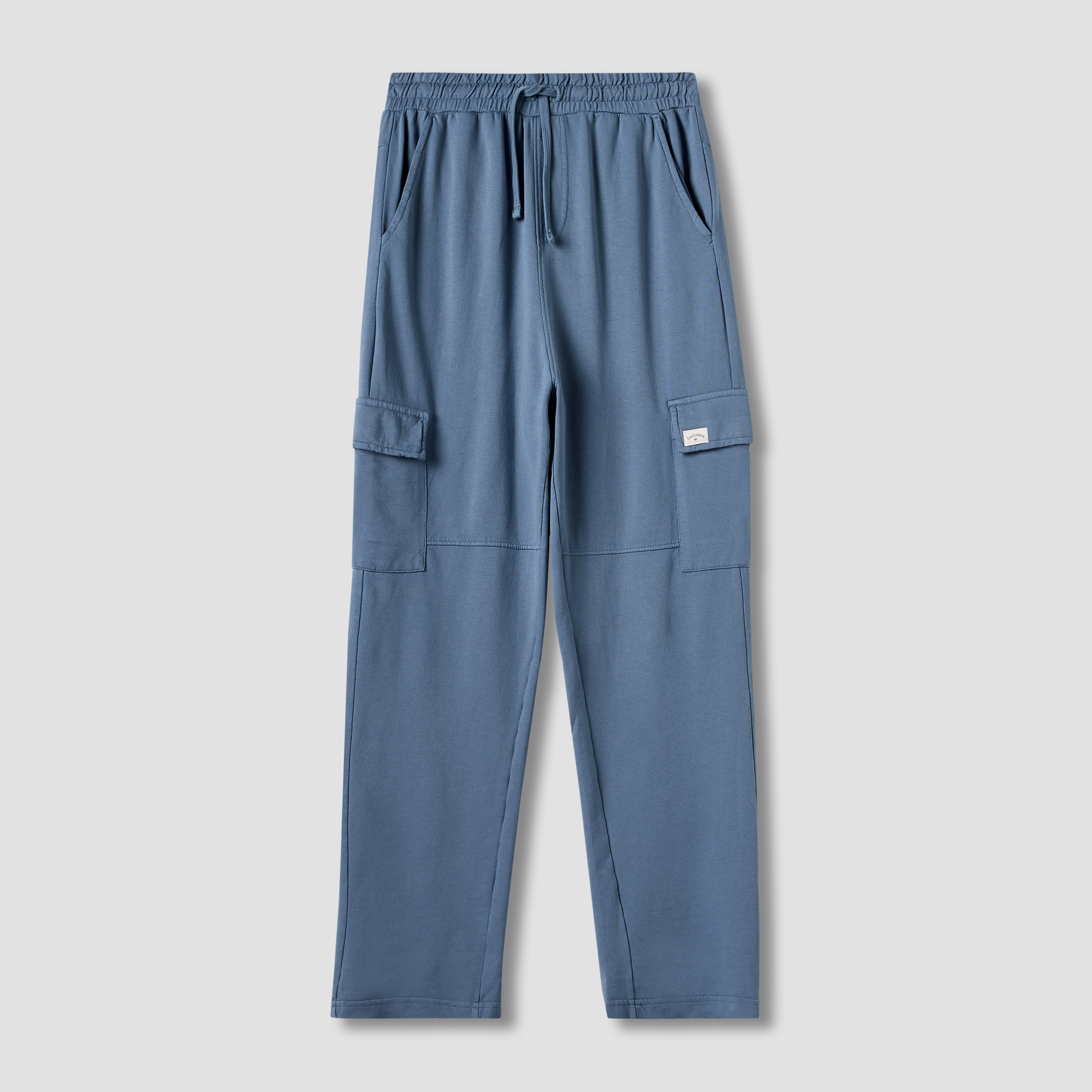 Lee Cooper Logo Applique Cargo Joggers with Drawstring Closure and Pockets-boys-clothing-bottoms-joggersandtrackpants-image-1