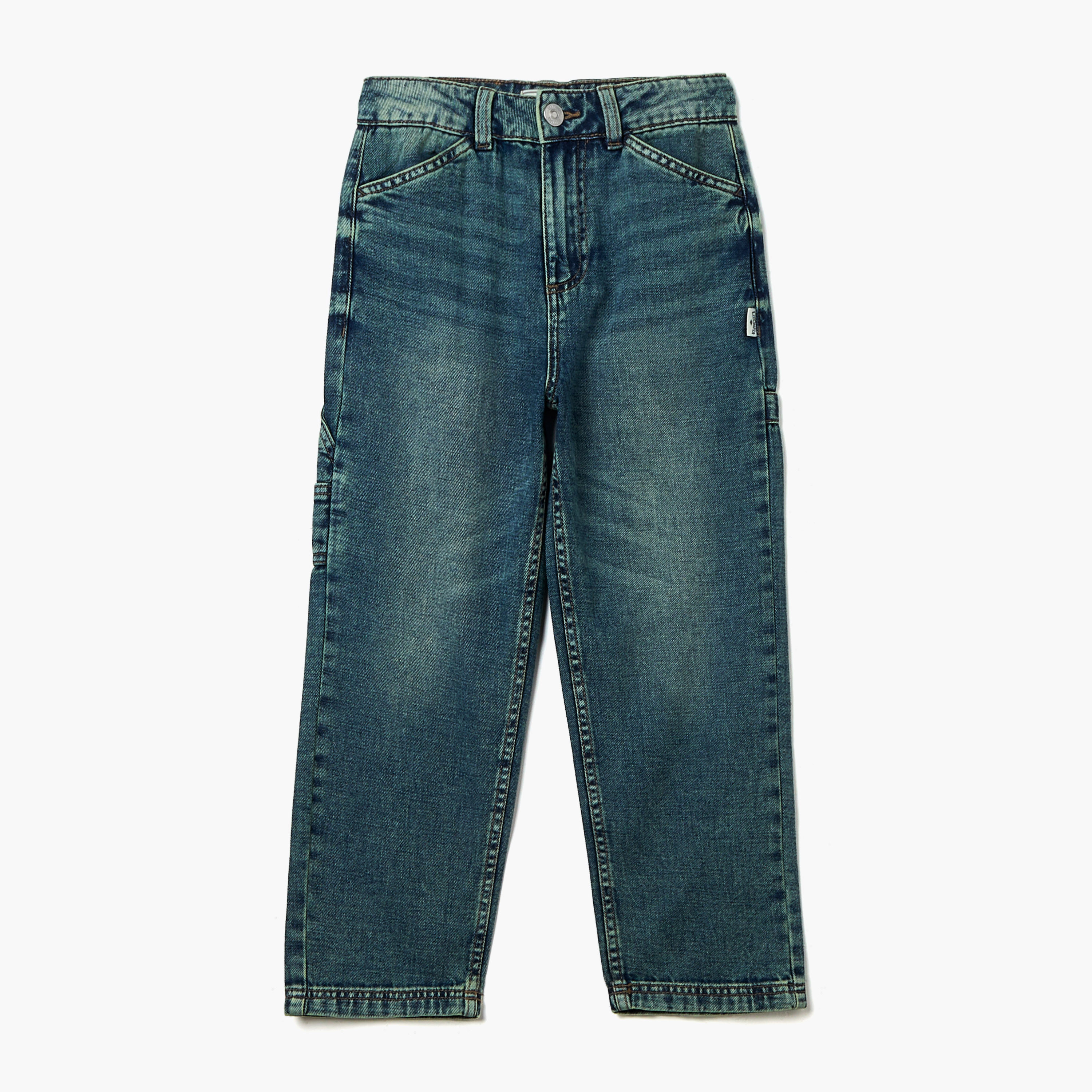 Lee Cooper Solid Jeans with Pockets-boys-clothing-bottoms-jeans-image-1