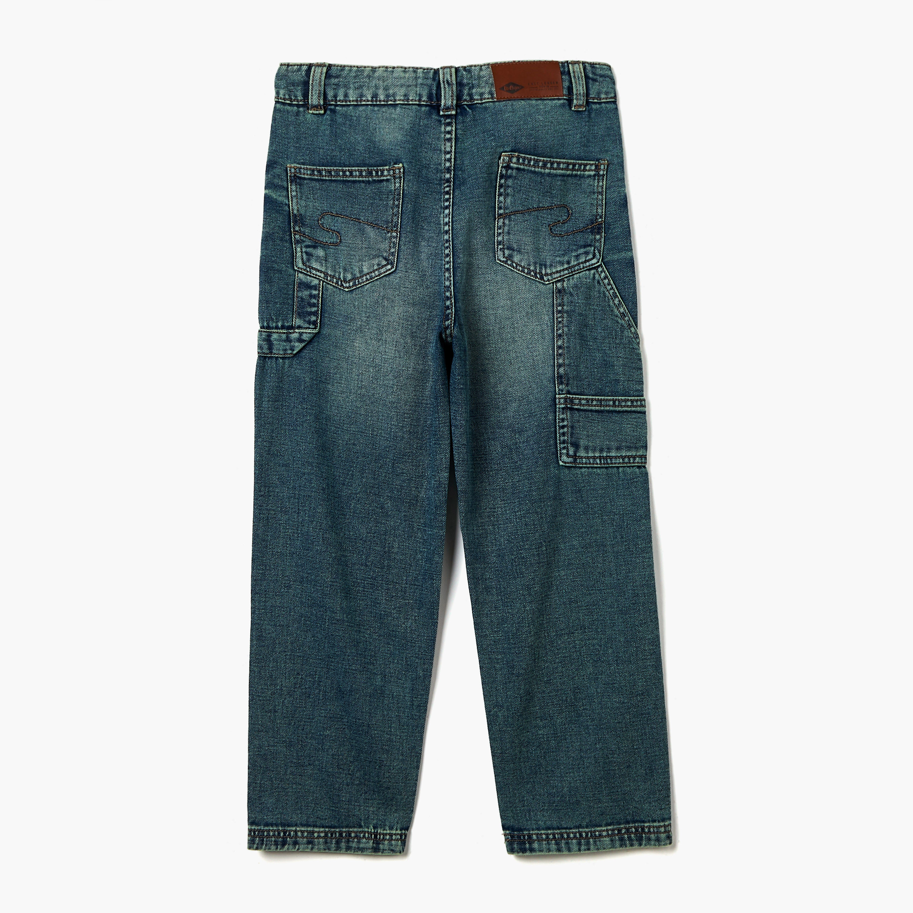 Lee Cooper Solid Jeans with Pockets-boys-clothing-bottoms-jeans-image-2