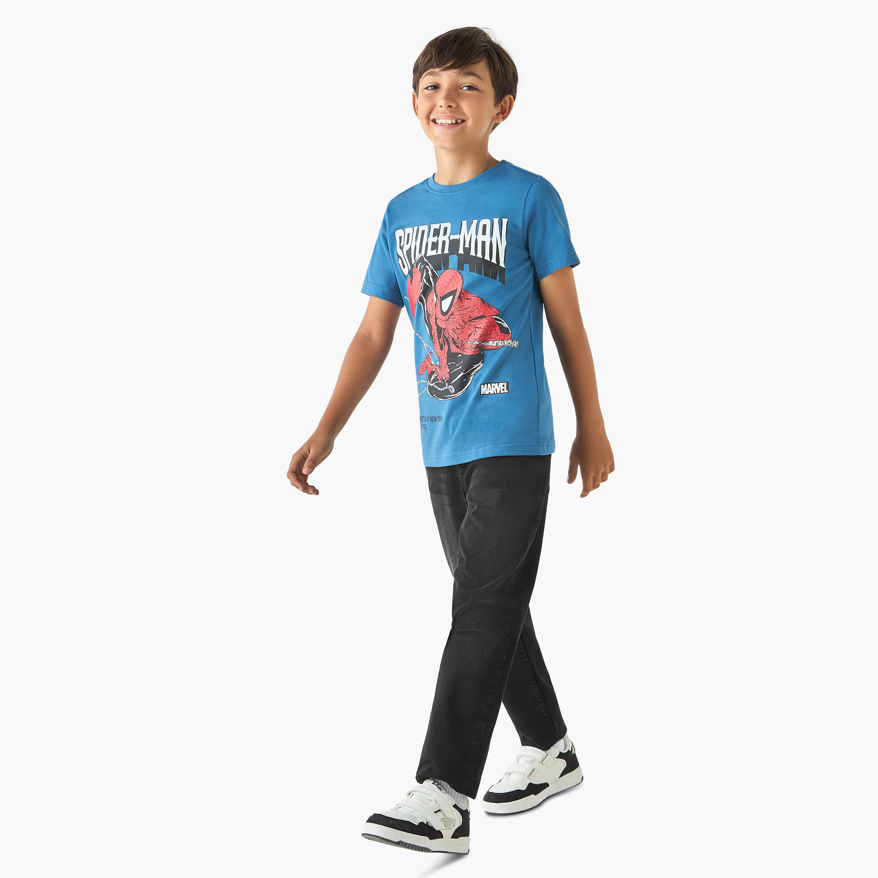 تيشيرت بأكمام قصيرة وطبعات سبايدر مان-boys-clothing-tshirtsandpolos-image-2