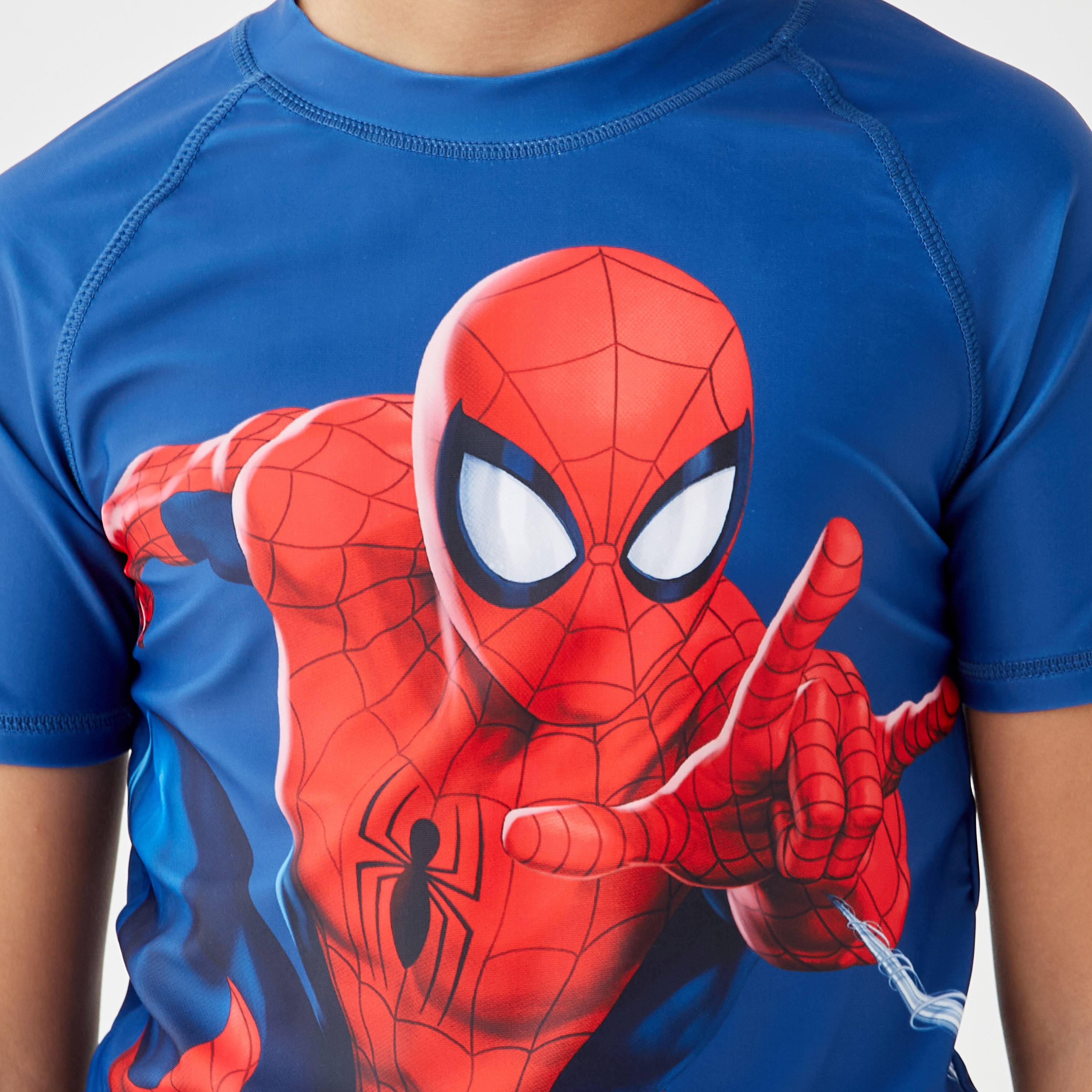 Spider-Man Graphic Print Swim T-shirt and Shorts Set-boys-clothing-swimwear-image-5