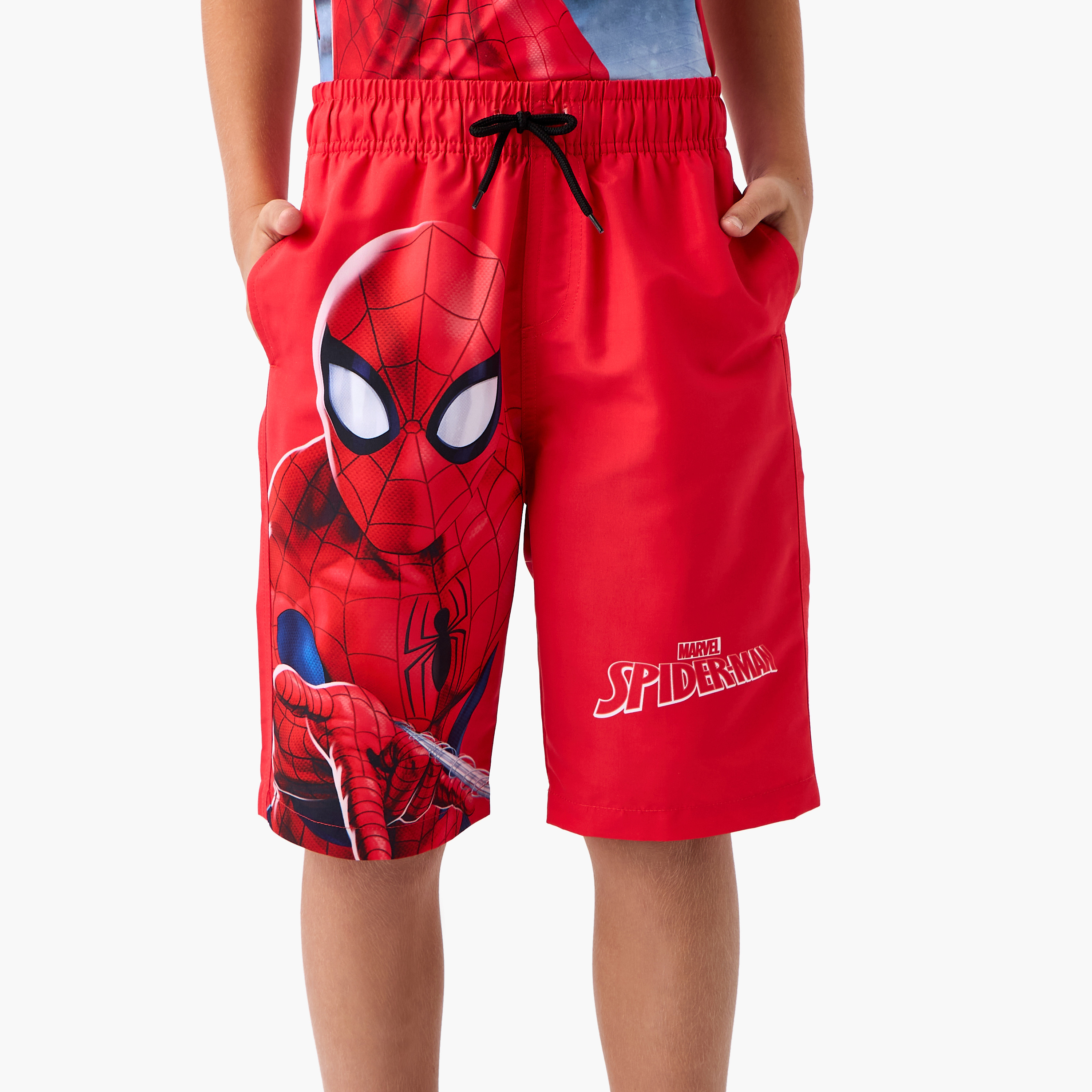 طقم شورت وتيشيرت سباحة بطبعات سبايدرمان-boys-clothing-sportswear-swimwear-image-3