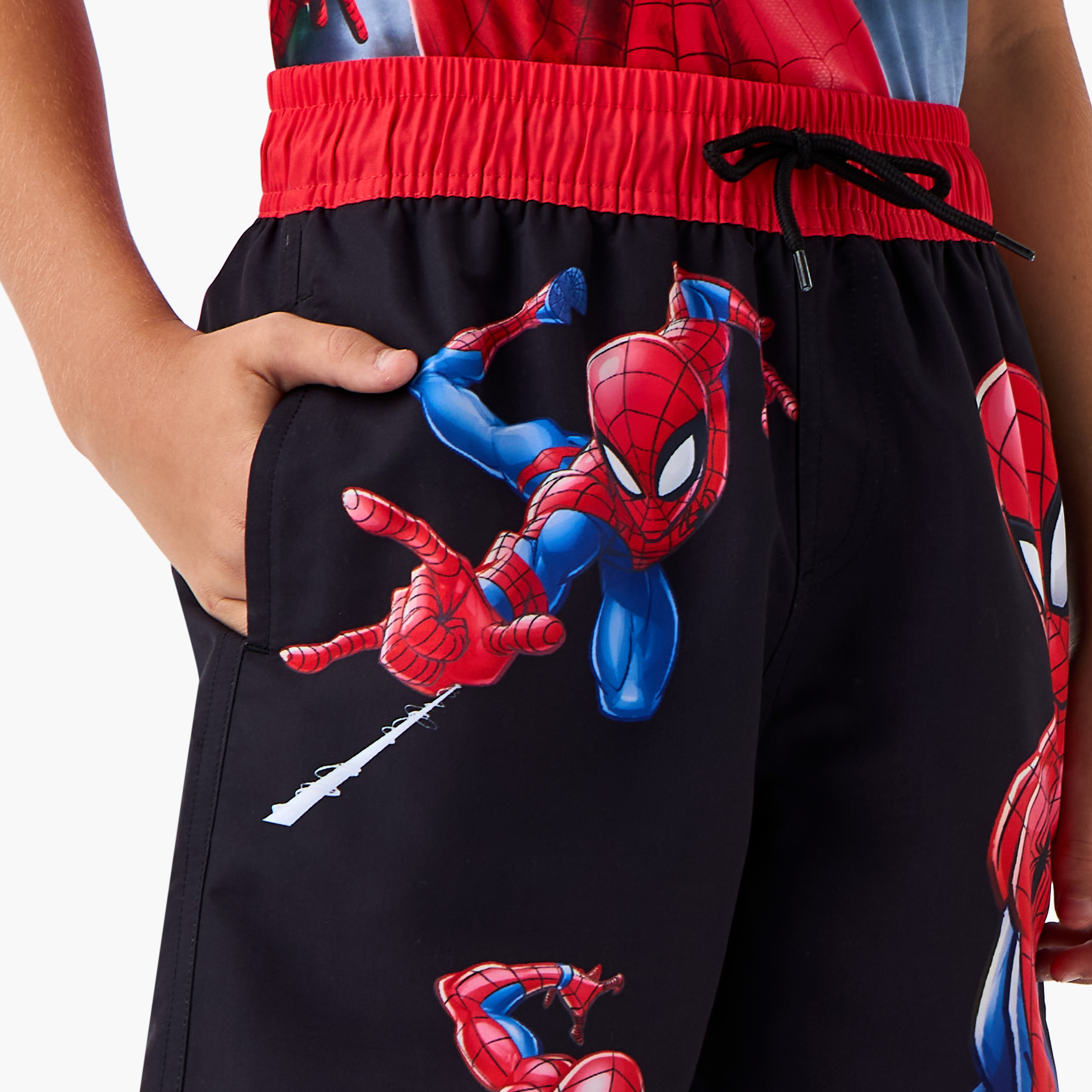 Spider-Man Print Swim Shorts-sports-boys-clothing-swimwear-image-4