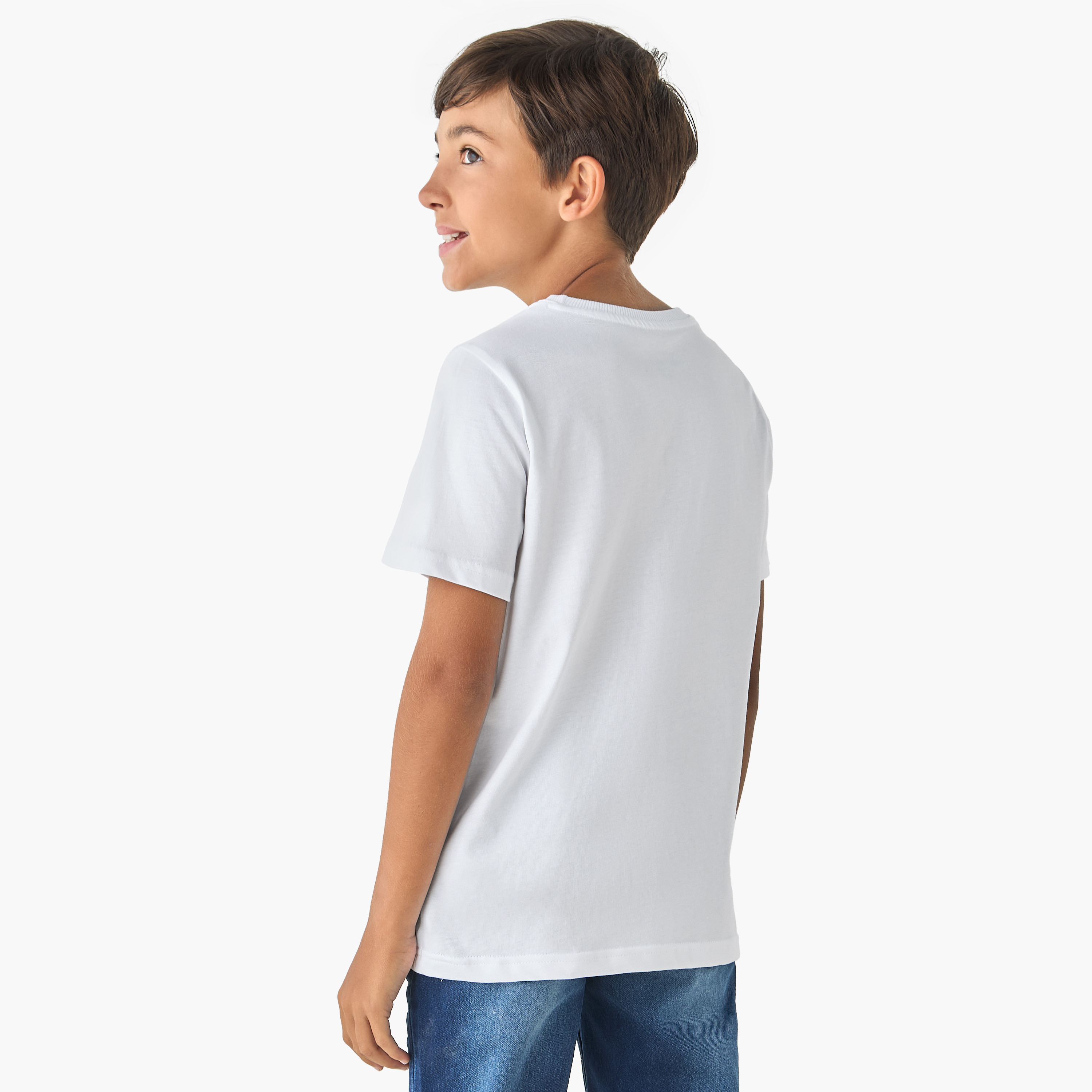تيشيرت بياقة ضيقة وأكمام قصيرة وطبعات ناسا-boys-clothing-tshirtsandpolos-image-3