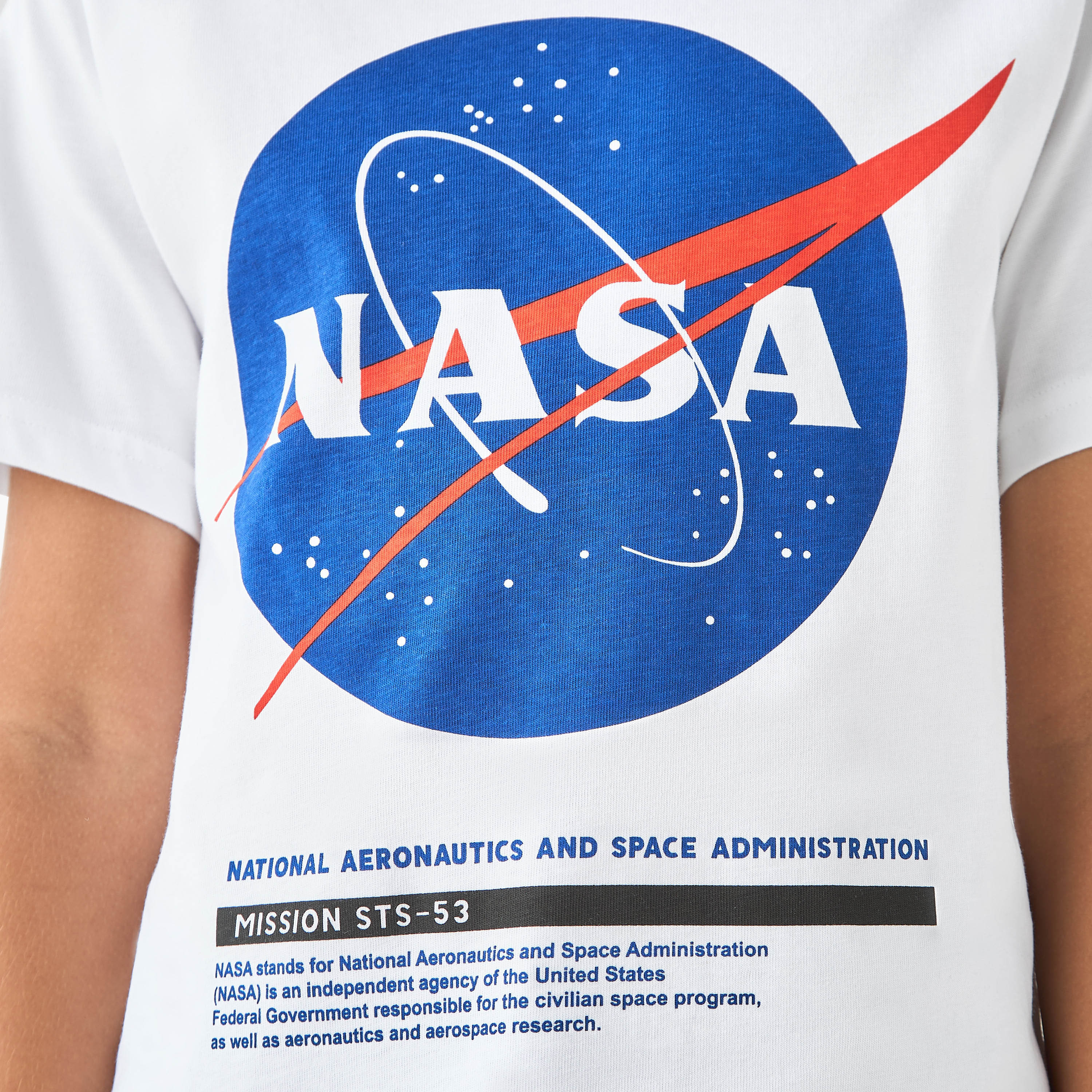 تيشيرت بياقة ضيقة وأكمام قصيرة وطبعات ناسا-boys-clothing-tshirtsandpolos-image-5