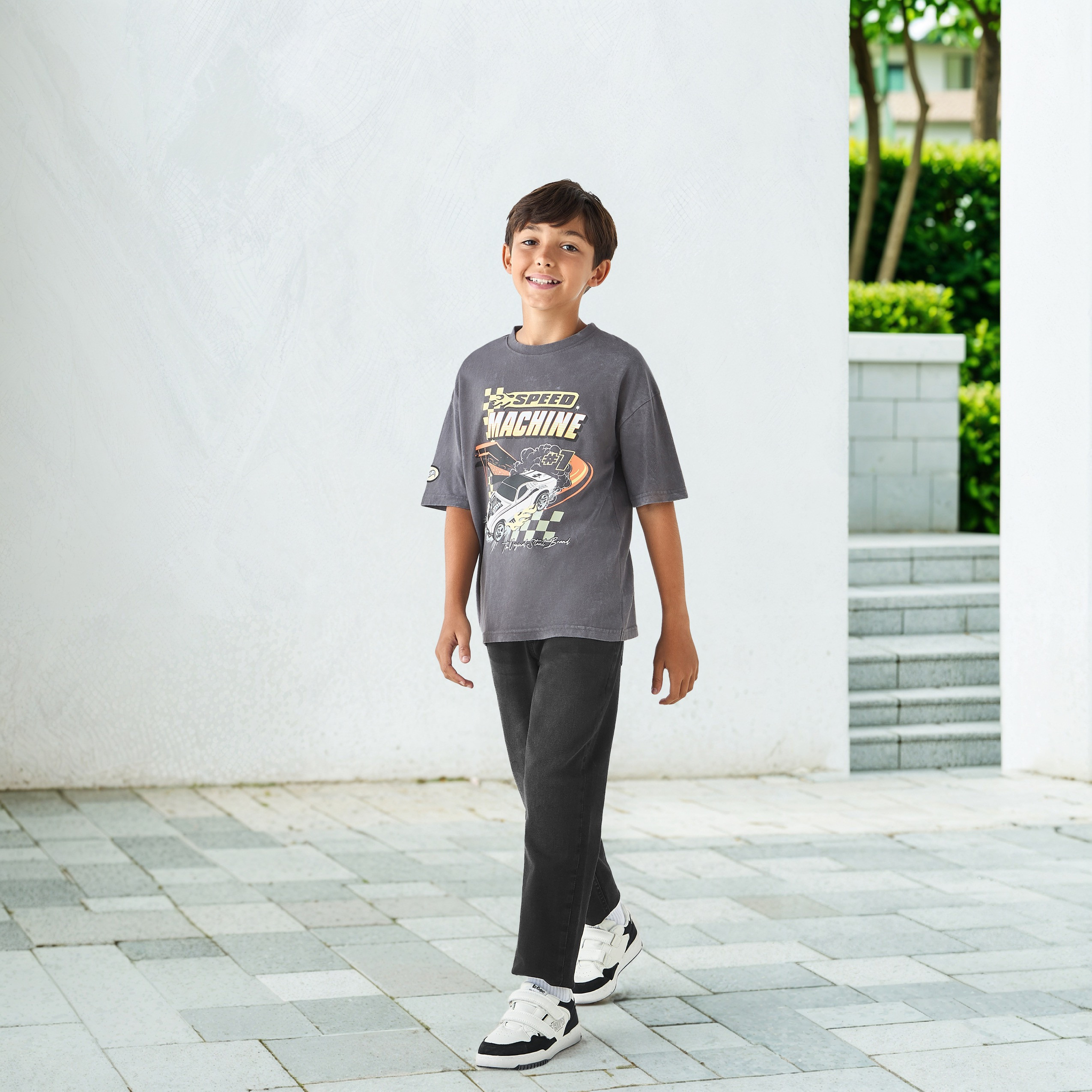 Graphic Print T-shirt with Short Sleeves-boys-clothing-tshirtsandpolos-image-2