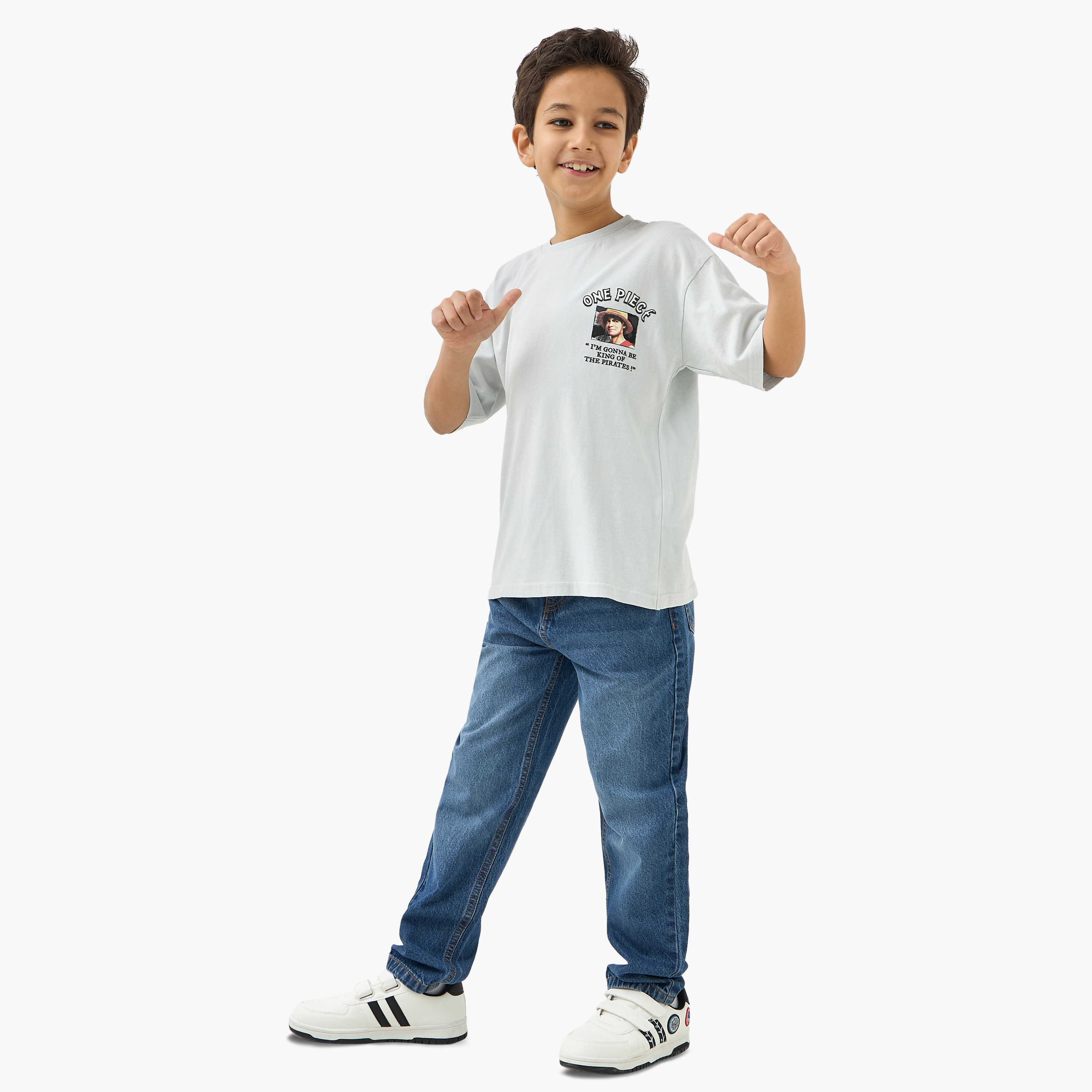 Netflix One Piece Print T-shirt with Short Sleeves-boys-clothing-tshirtsandpolos-image-2