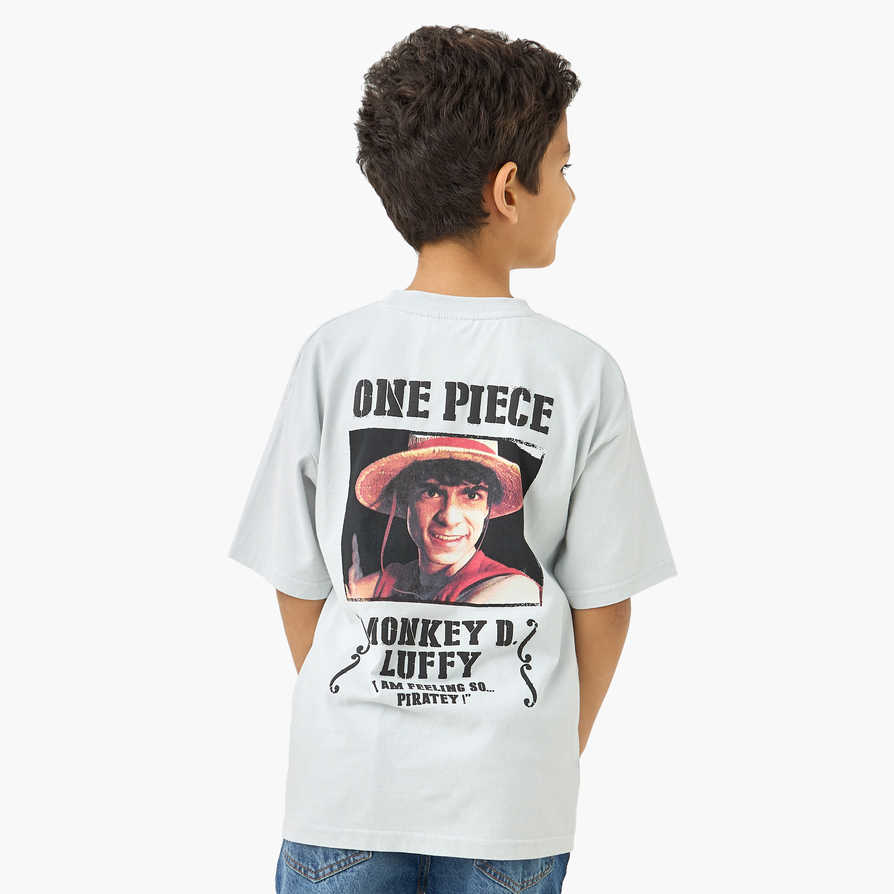 Netflix One Piece Print T-shirt with Short Sleeves-boys-clothing-tshirtsandpolos-image-3